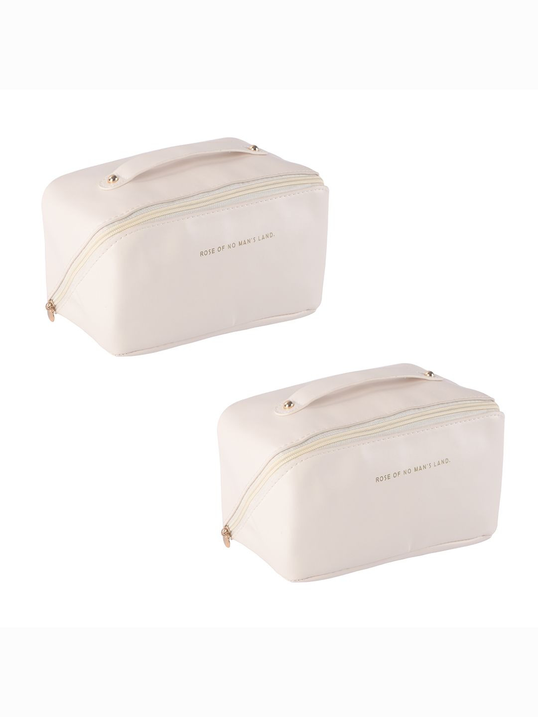 

Kuber Industries Adults Set of 2 Toiletry Pouch Travel Accessory, Beige