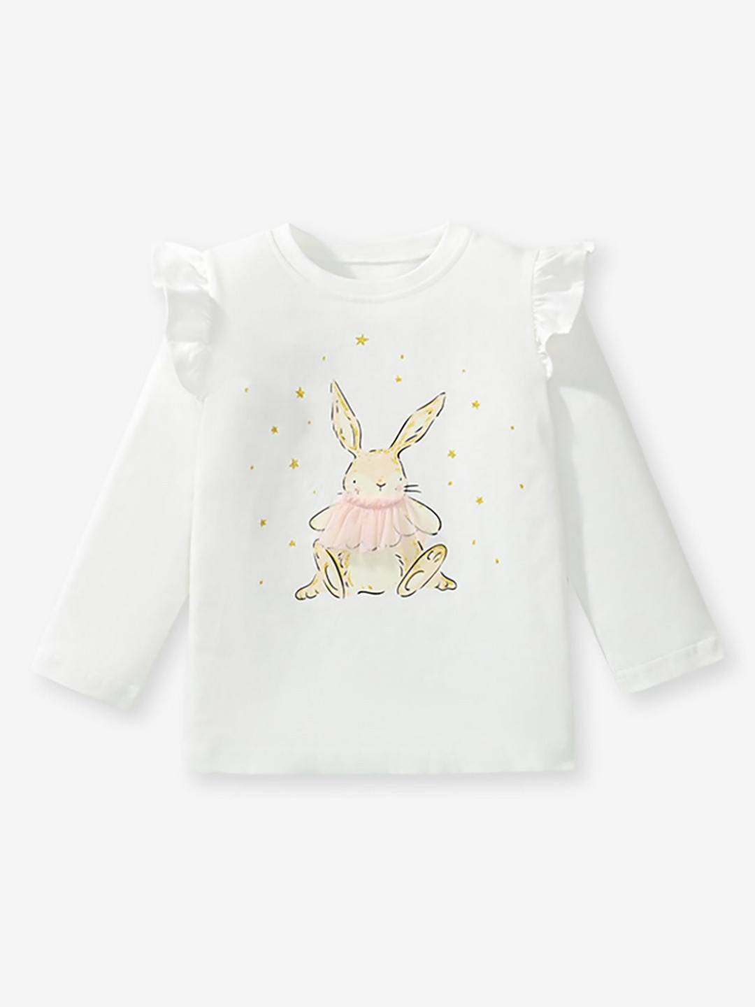 

JC SPARKLE Girls Animal Printed Cotton Casual T-shirt, White