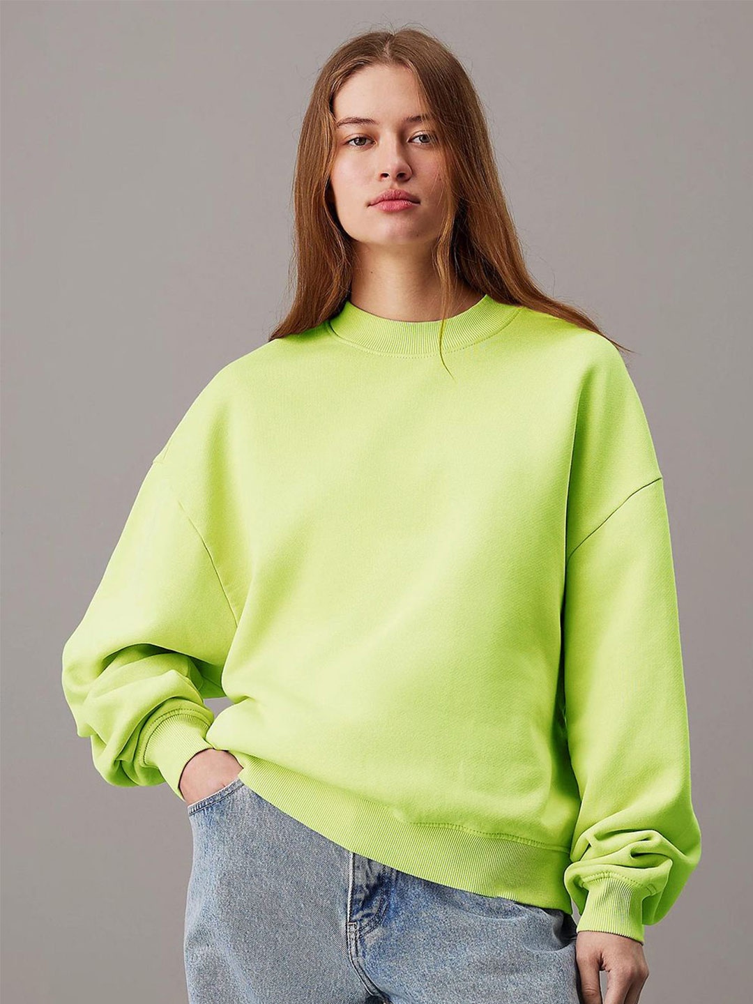

Stylecast X Kotty Women Round Neck Long Sleeves Sweatshirt, Green