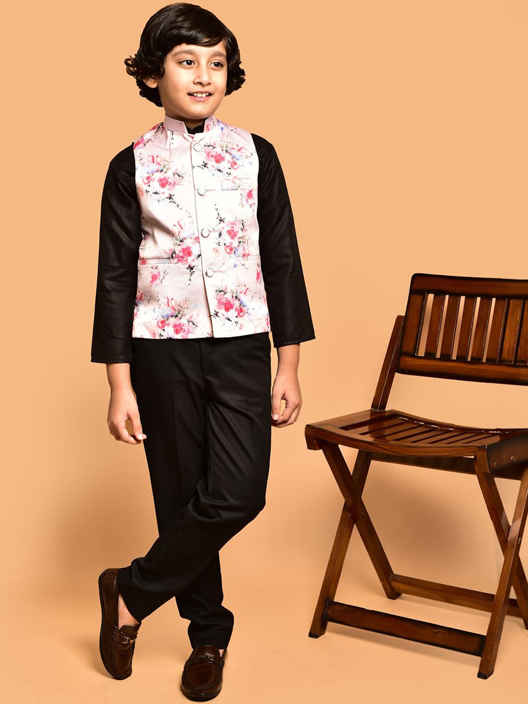 

PRINTINDIA Printed Nehru Jacket, Pink