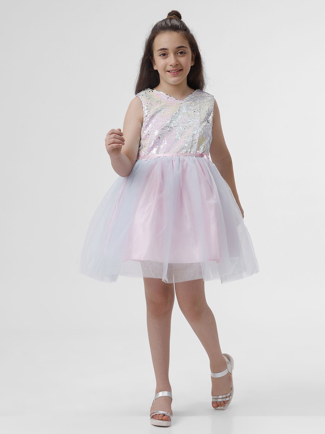 

KATE & OSCAR Girls Embellished Fit & Flare Dress, Pink