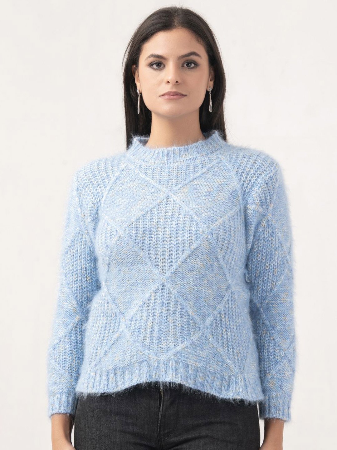 

Albion By CnM Women Cable Knit Pullover Sweaters, Blue
