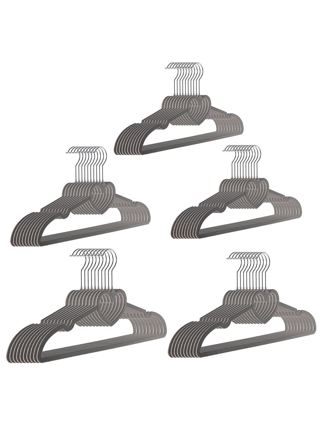 

Kuber Industries Set Of 50 Grey Cloth Hangers