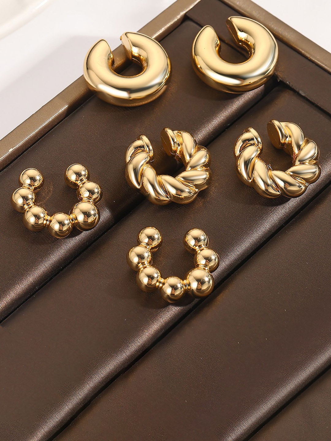 

StyleCast x Revolte Set Of 3 Gold-Plated Circular Chunky Studs