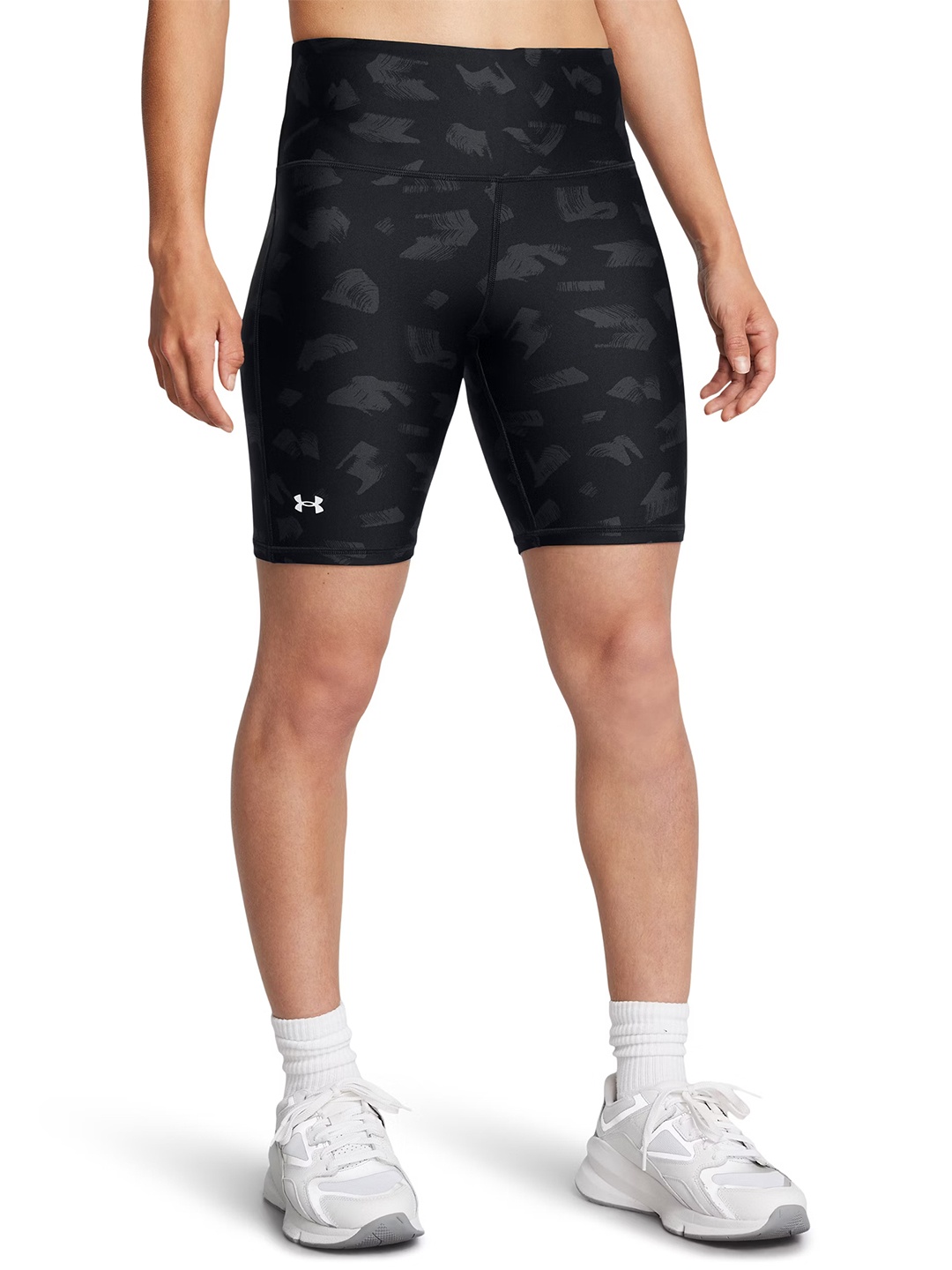 

UNDER ARMOUR Women UA TECH Printed Loose Fit Cycling Sports Shorts, Black