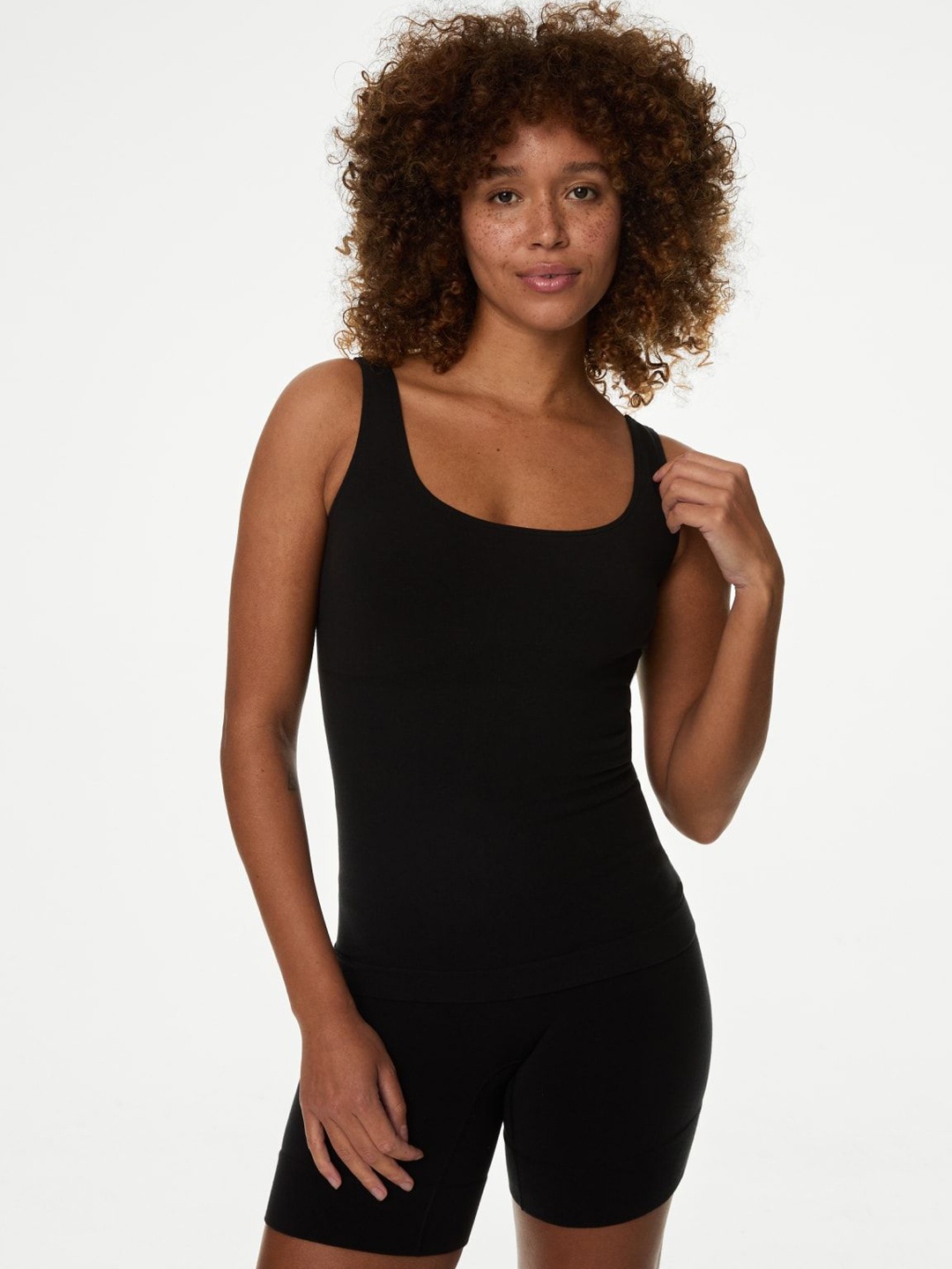 

Marks & Spencer Heatgen Thermal Light Control Shaping Top, Black