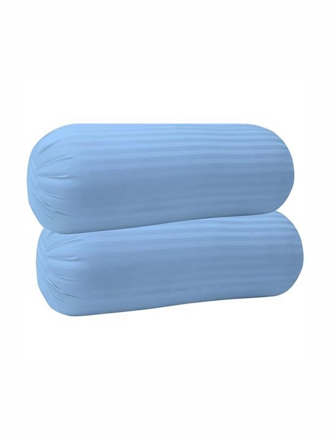 

Trance Home Linen Blue 2 Pieces Striped Pure Cotton 200 TC Bolster Covers