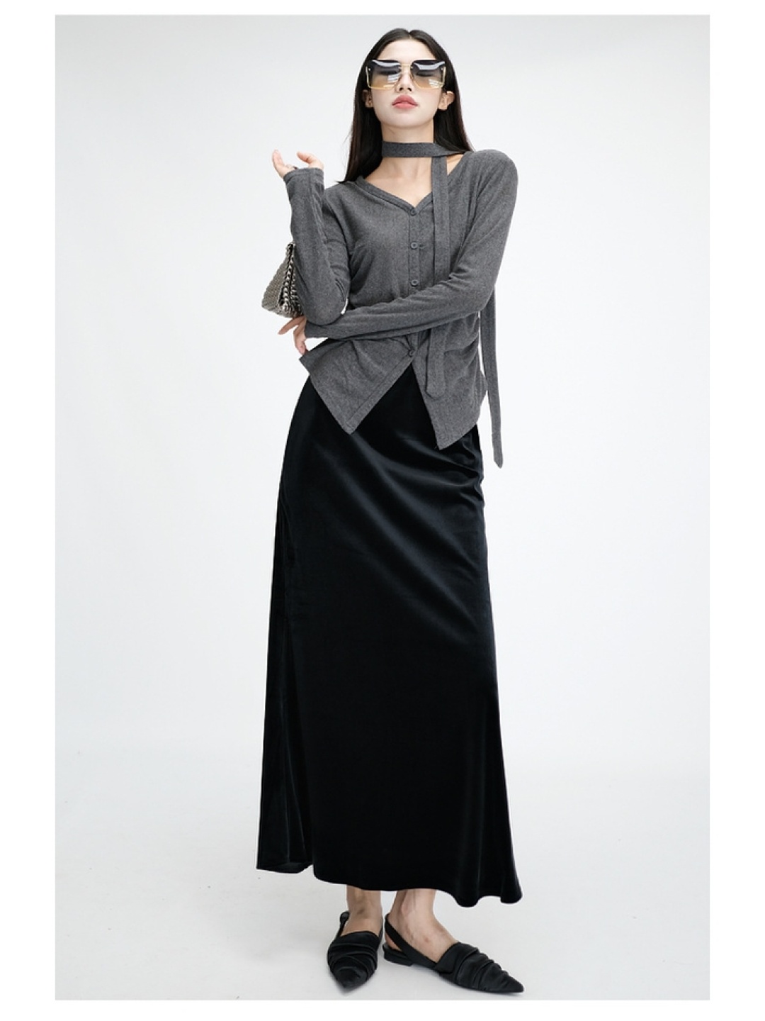 

LULU & SKY Women A-Line Maxi Skirt, Black