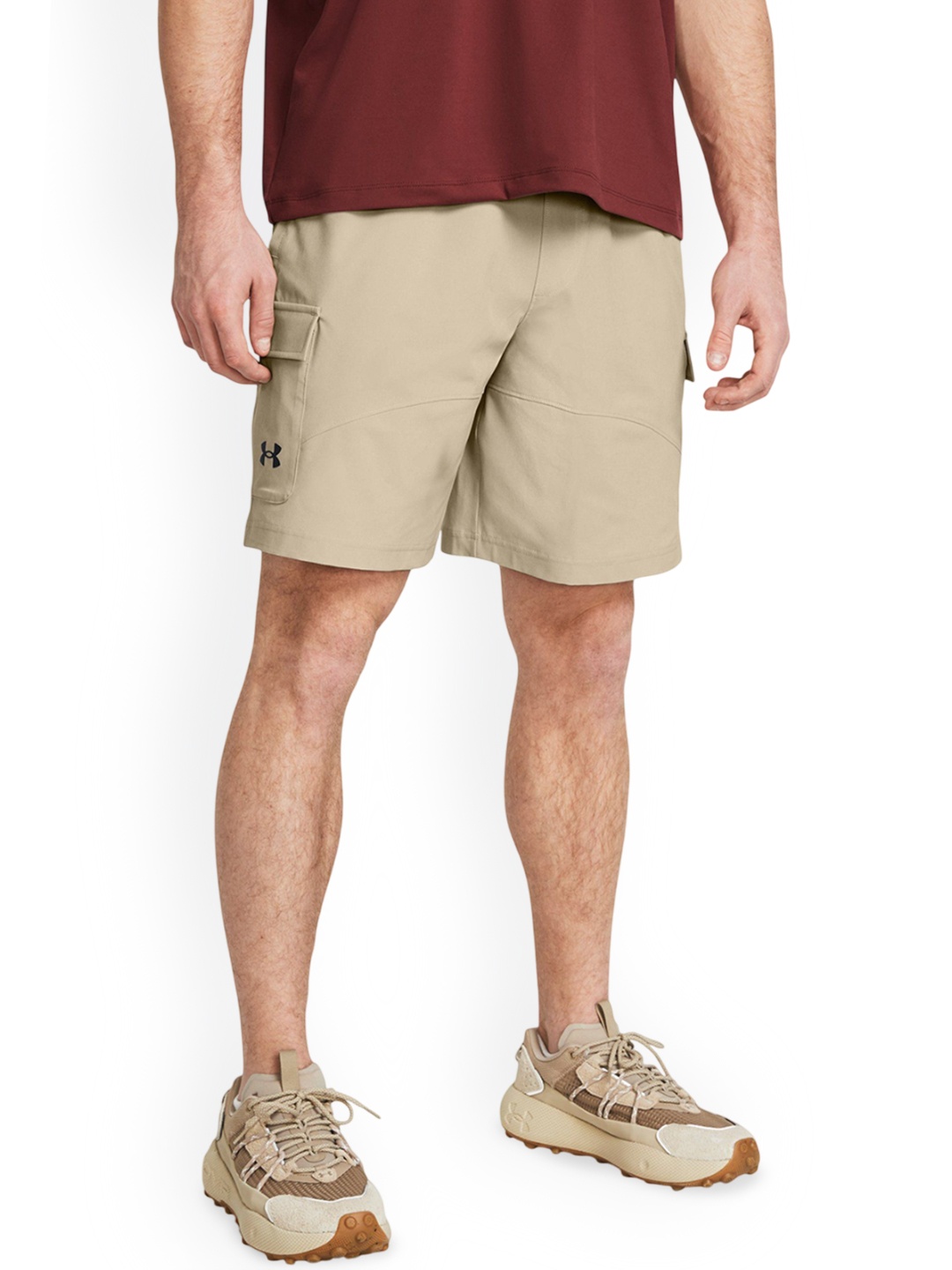 

UNDER ARMOUR Stretch Woven Relaxed Fit Cargo Shorts, Brown