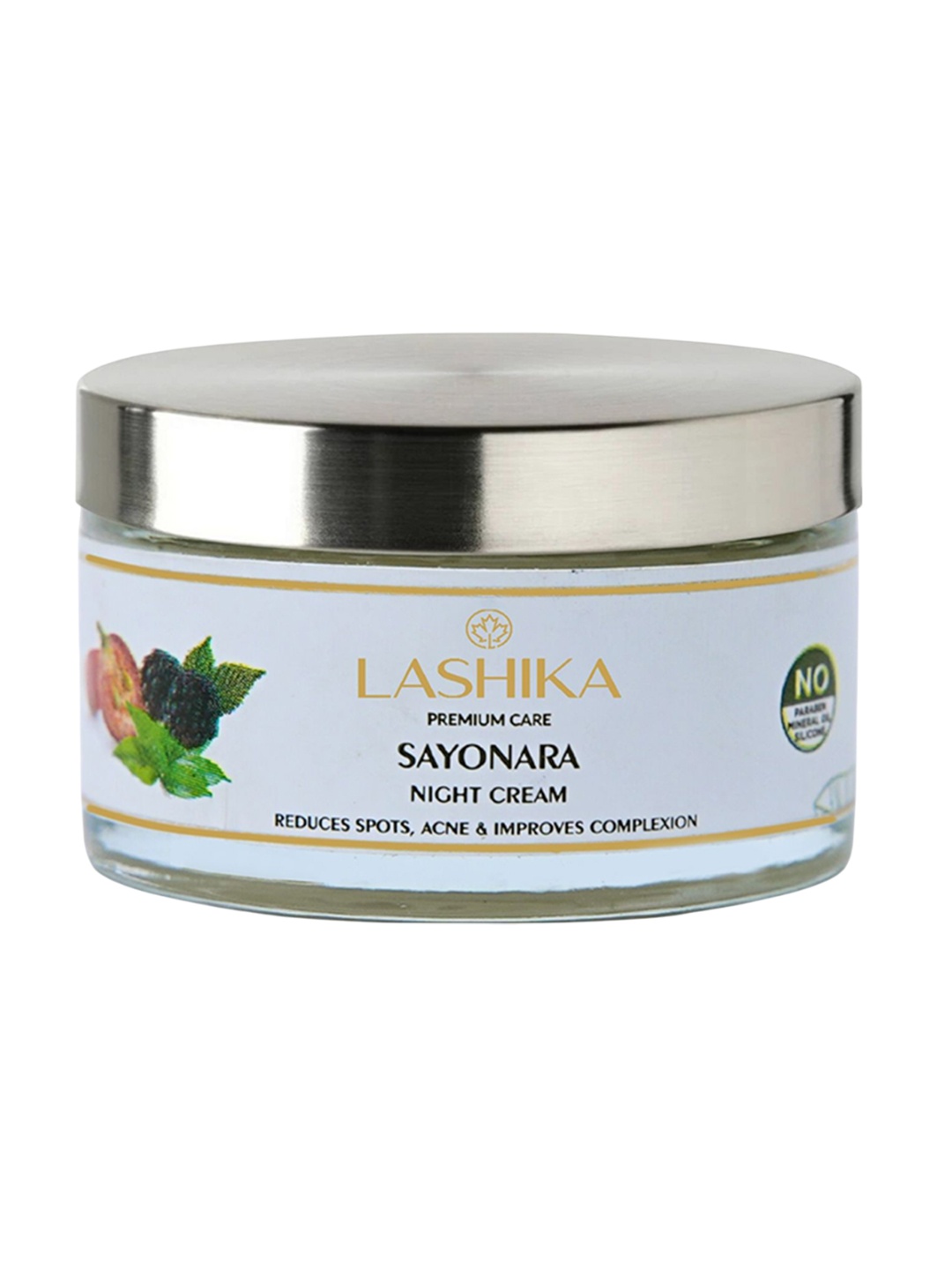 

LASHIKA Sayonara Night Cream For Reduce Spots Acne & Improves Complexion - 30g, White