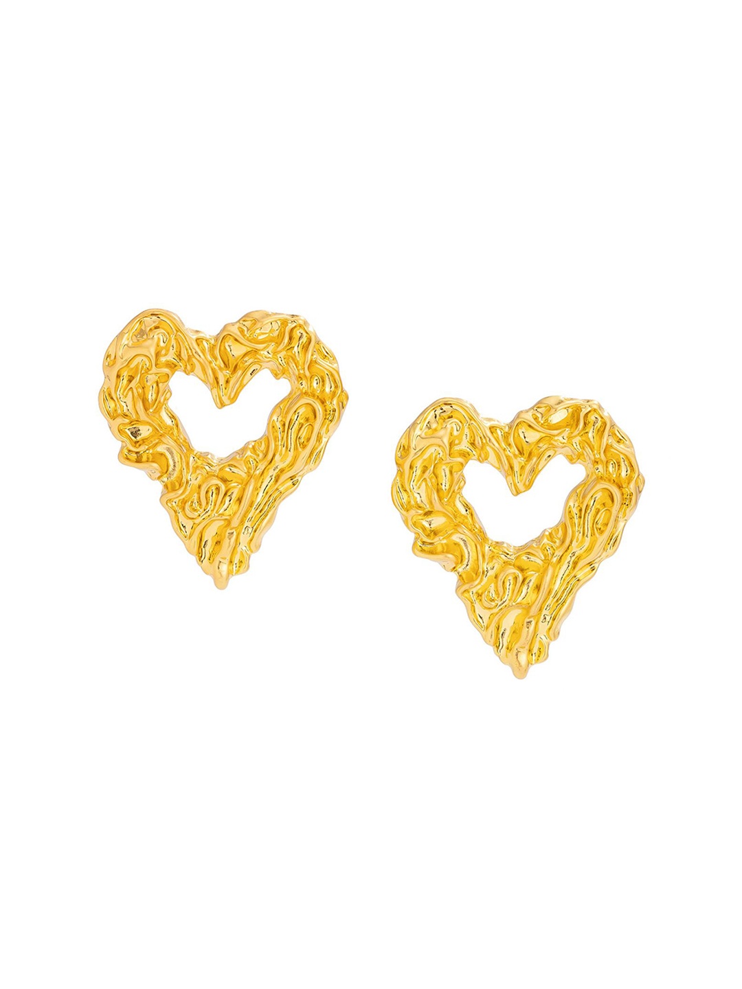 

StyleCast x Revolte Gold-Plated Heart Shaped Chunky Drop Earrings