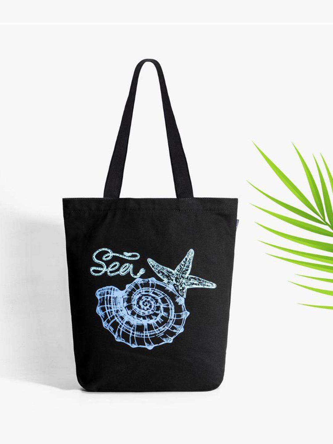 

EcoRight Zipper Tote Bag - Ocean Treasures, Black