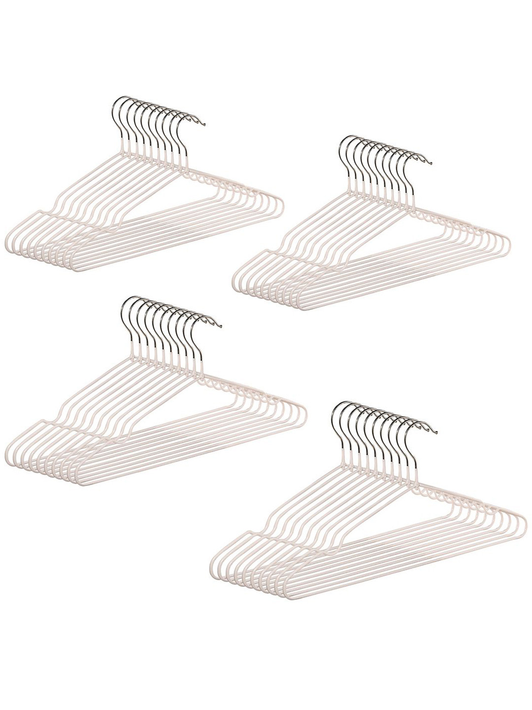 

Kuber Industries 40-Pcs White Clothes Hangers