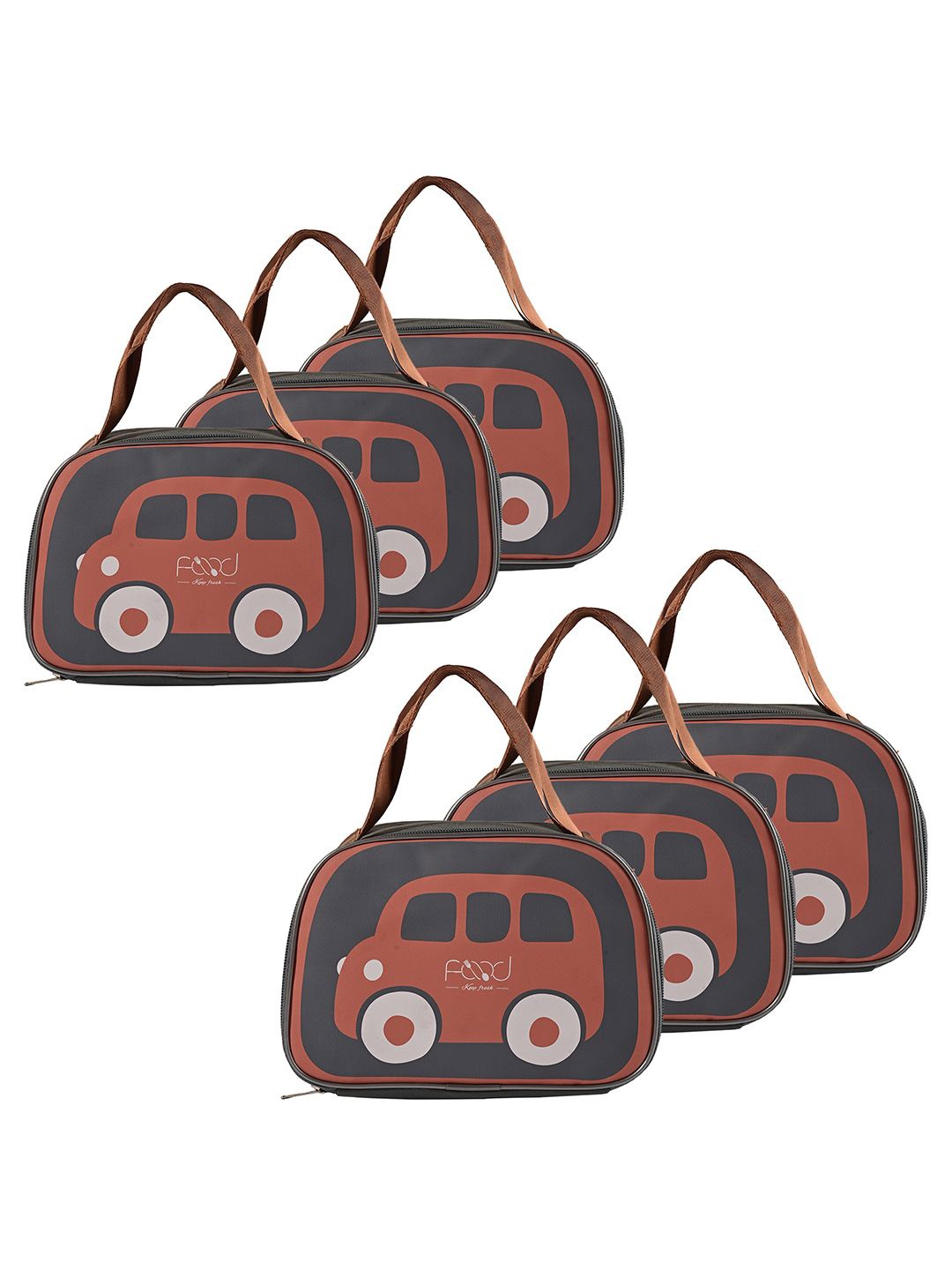 

Kuber Industries Set of 6 Other Prints Lunch bags Travel Accessory, Navy blue