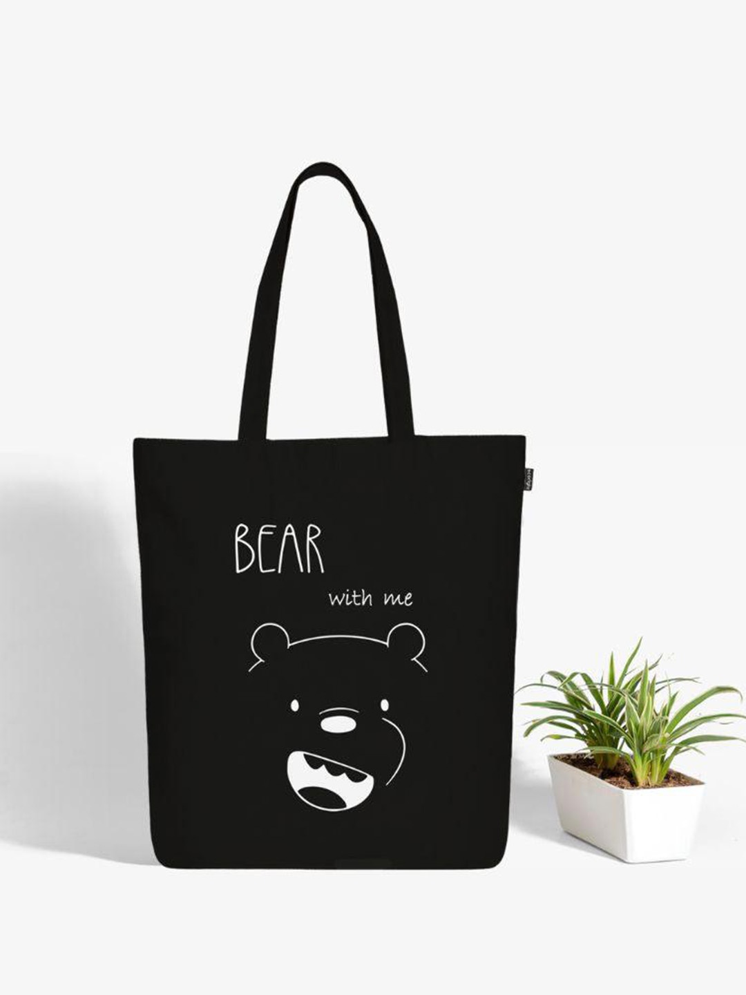 

EcoRight Zipper Tote Bag - Bear With Me, Black