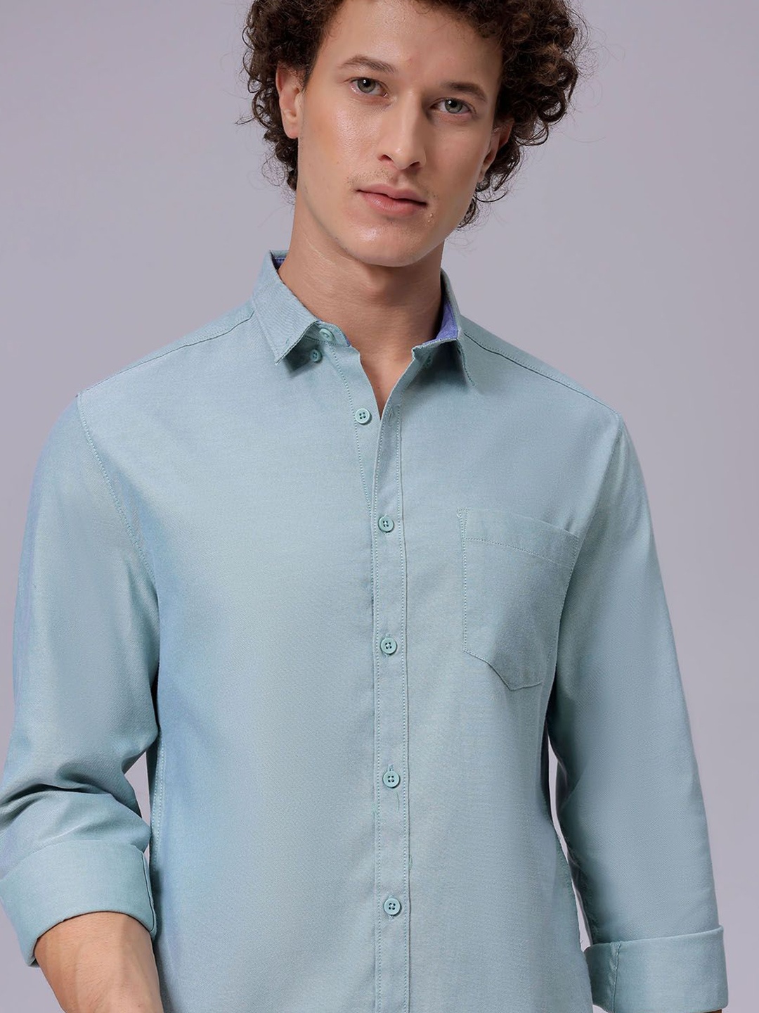 

The Indian Garage Co Men Solid Opaque Casual Shirt, Blue