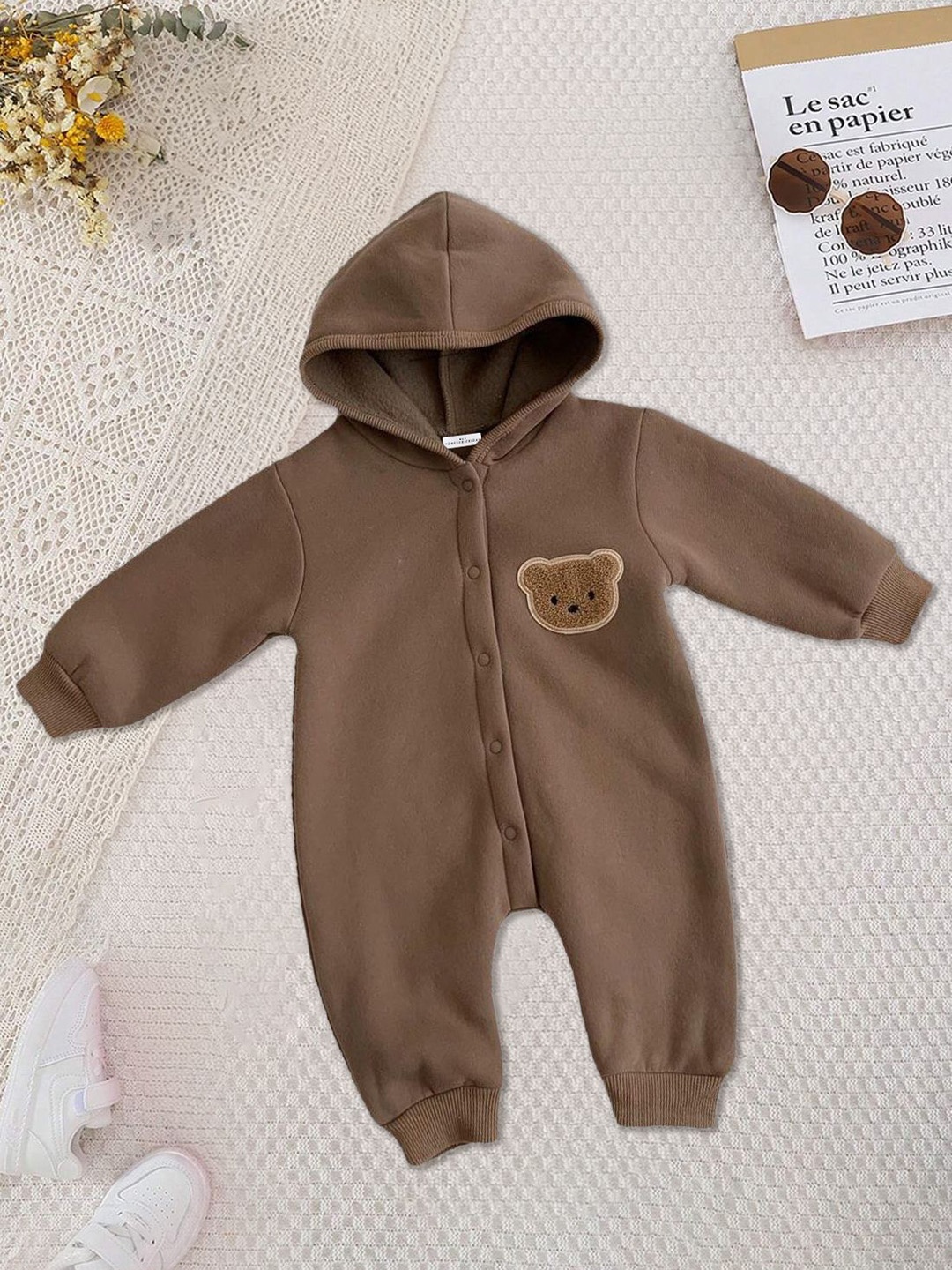 

FOREVER FRIDAY Girls Cotton Romper, Brown