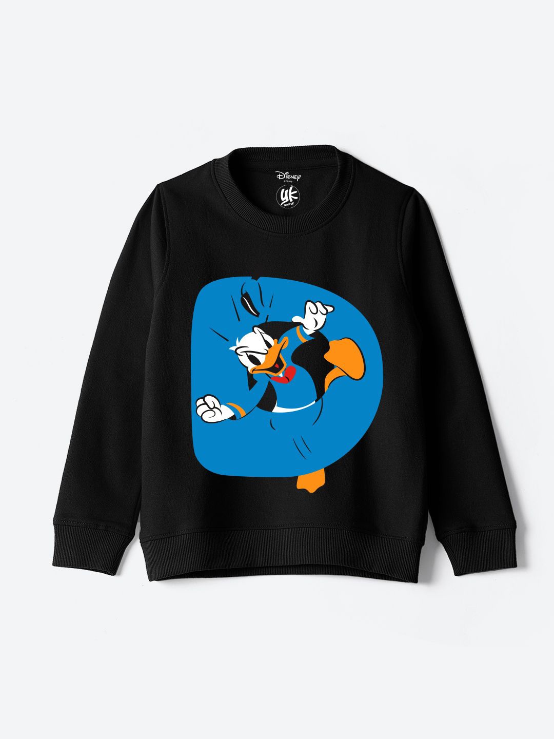 

YK Disney Boys Graphic Printed Sweatshirt, Black