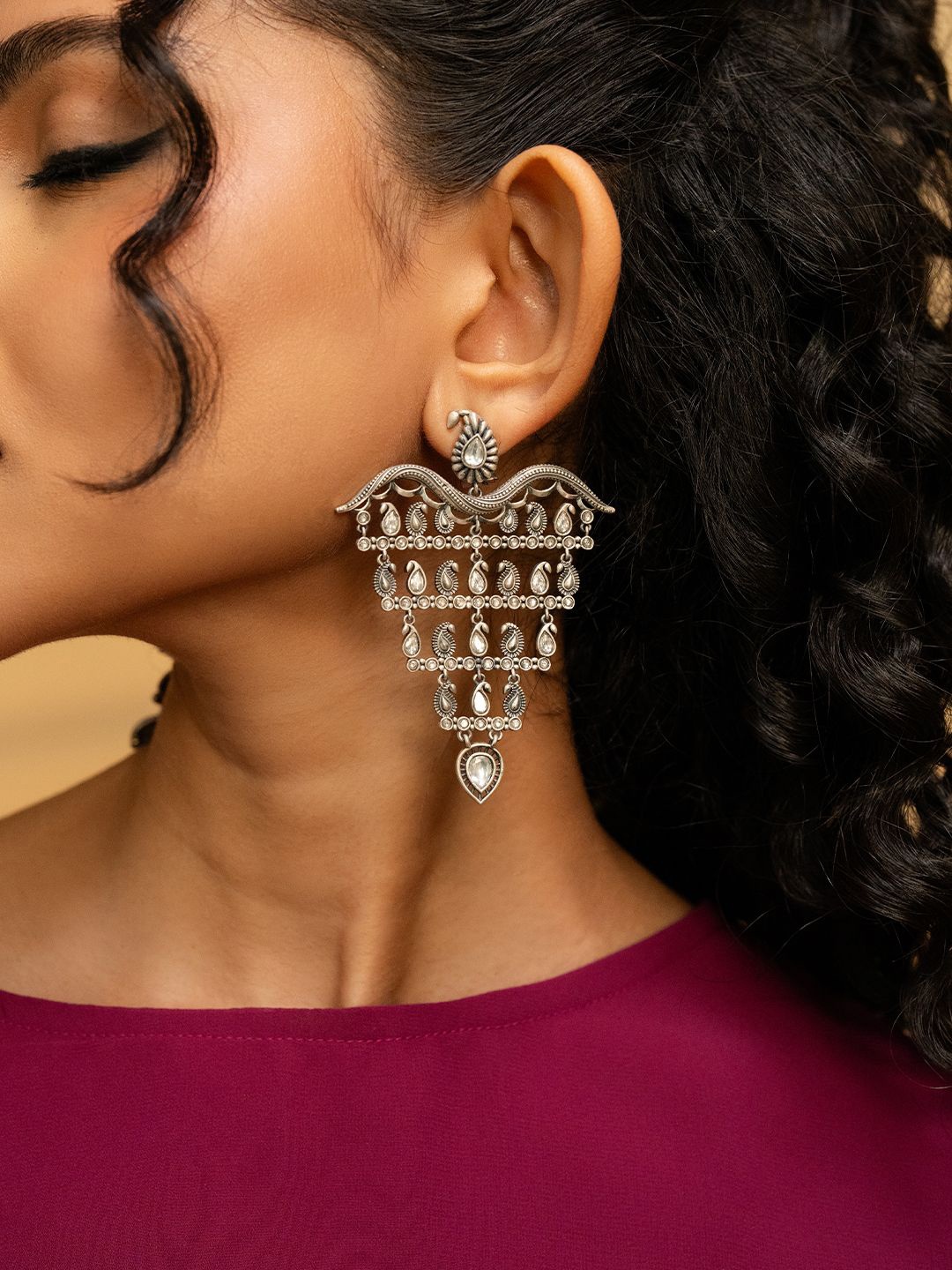 

SHAYA 925 Sterling Silver Contemporary Drop Earrings