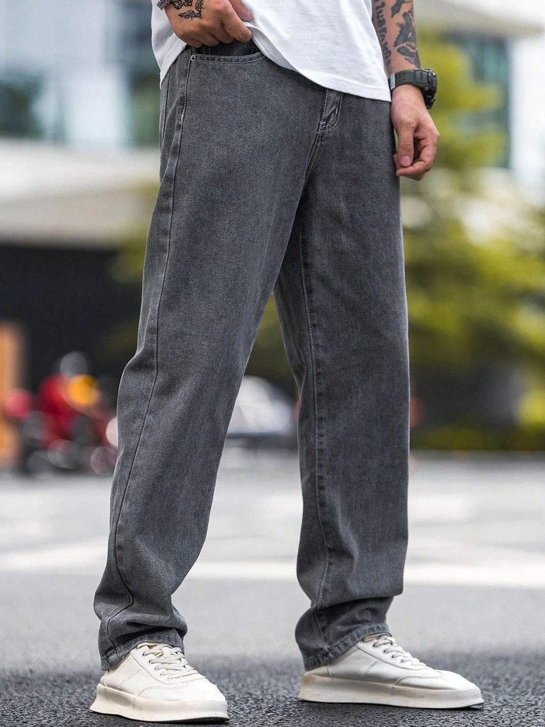 

Kotty Men Low-Rise Stretchable Jeans, Grey