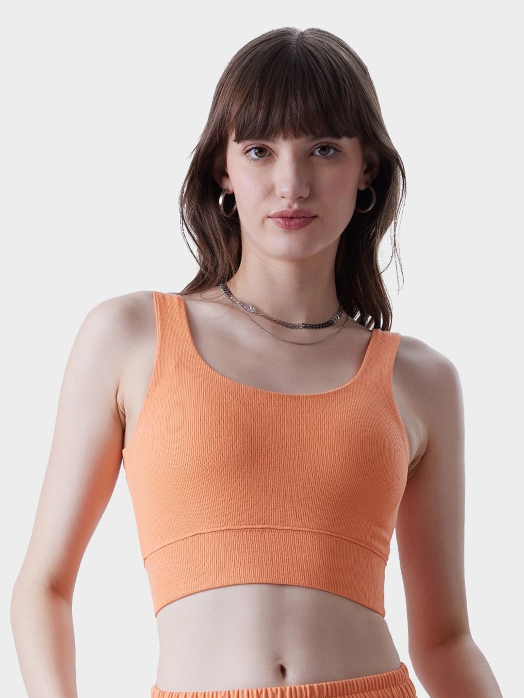 

The Souled Store Cotton Bralette Crop Top, Orange