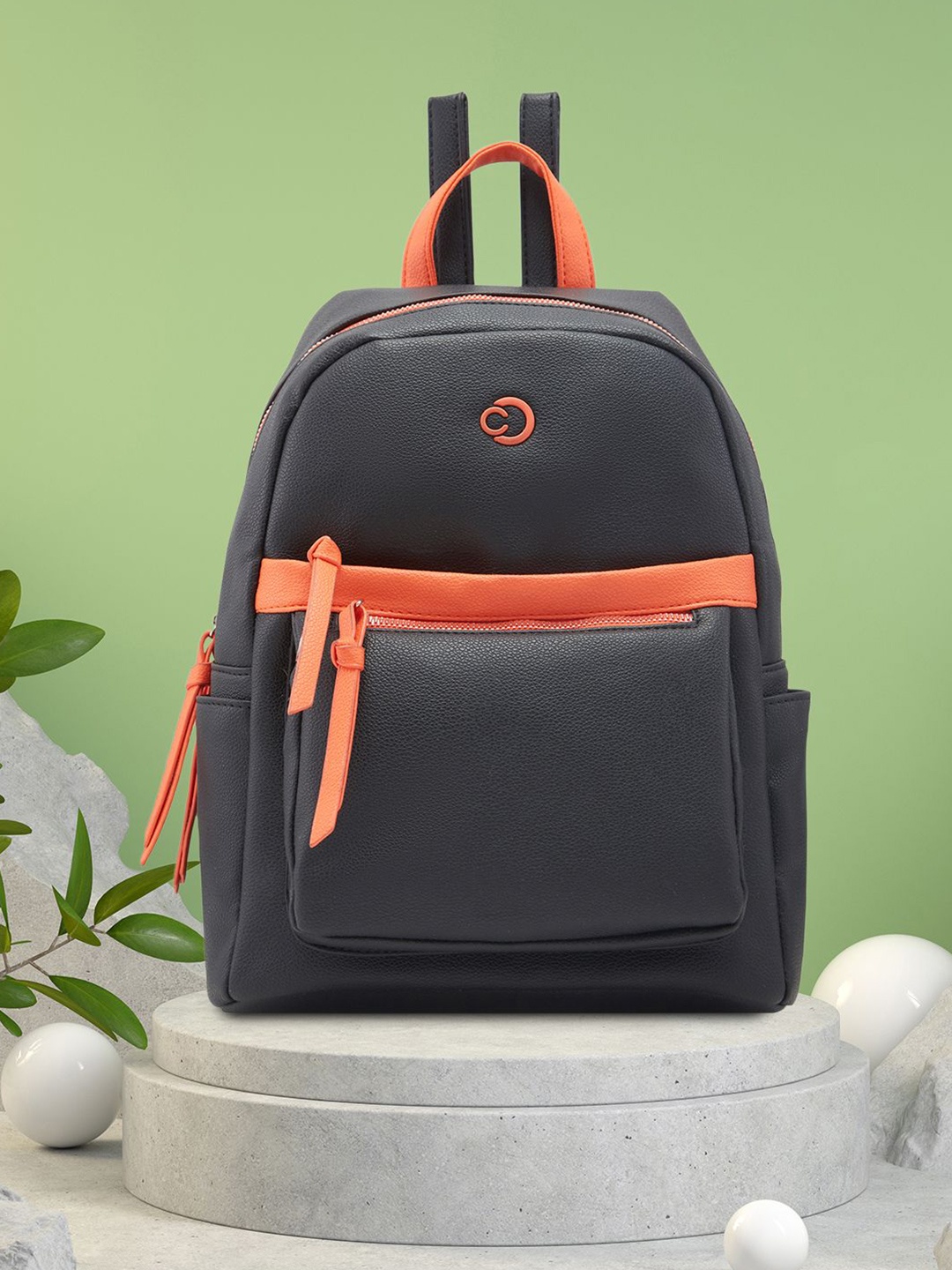 

Caprese Women Colourblocked Backpack, Black