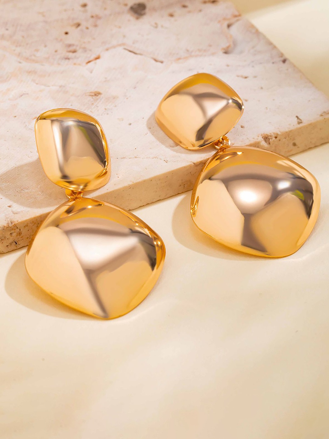 

StyleCast x Revolte Gold-Plated Geometric Drop Earrings