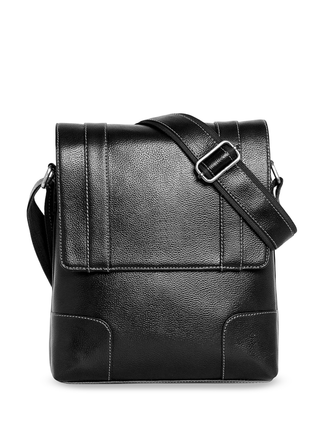 

SPOTIC Men Textured Sling Bag, Black