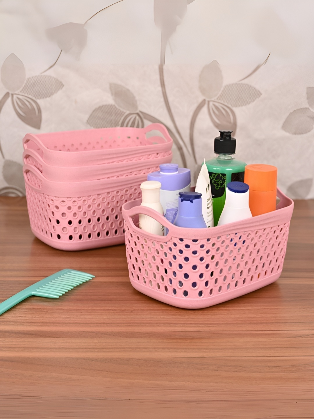 

eha Pink 4 Pieces Water Resistant Baskets