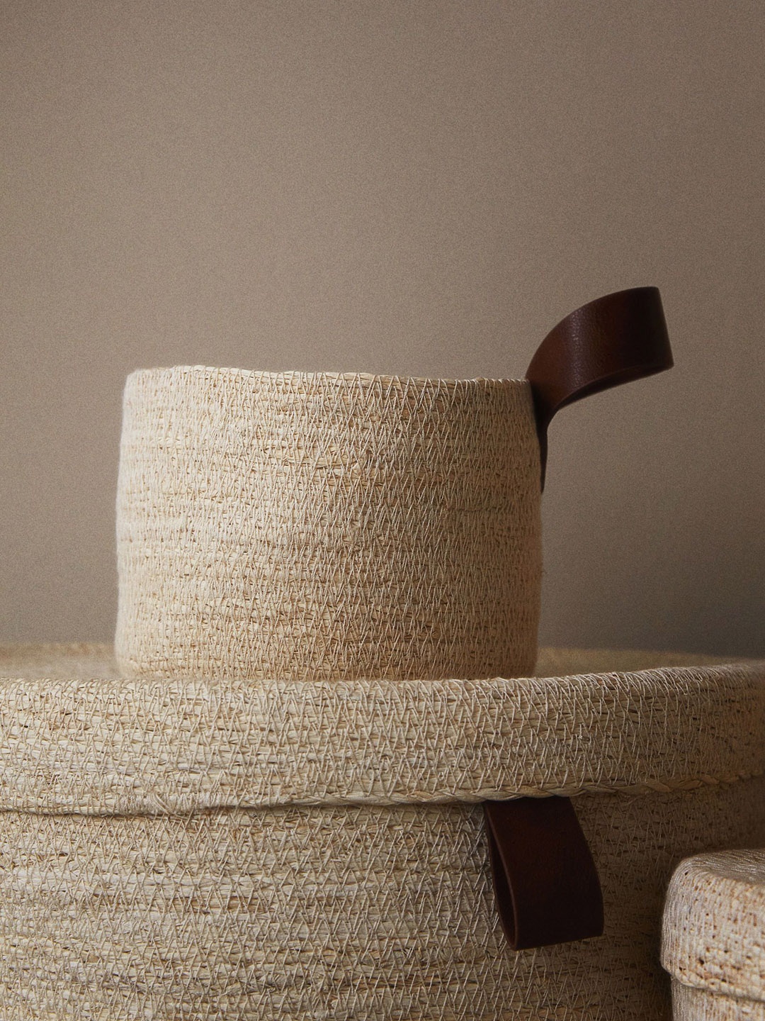 

H&M Beige Seagrass Wall Storage Basket