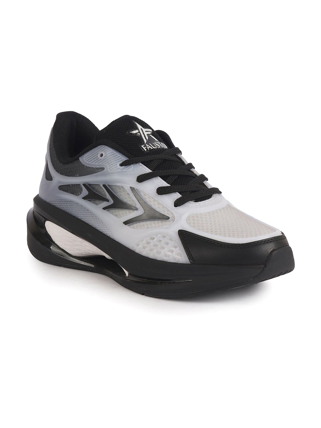 

FAUSTO Men Colourblocked Lightweight Sneakers, Black