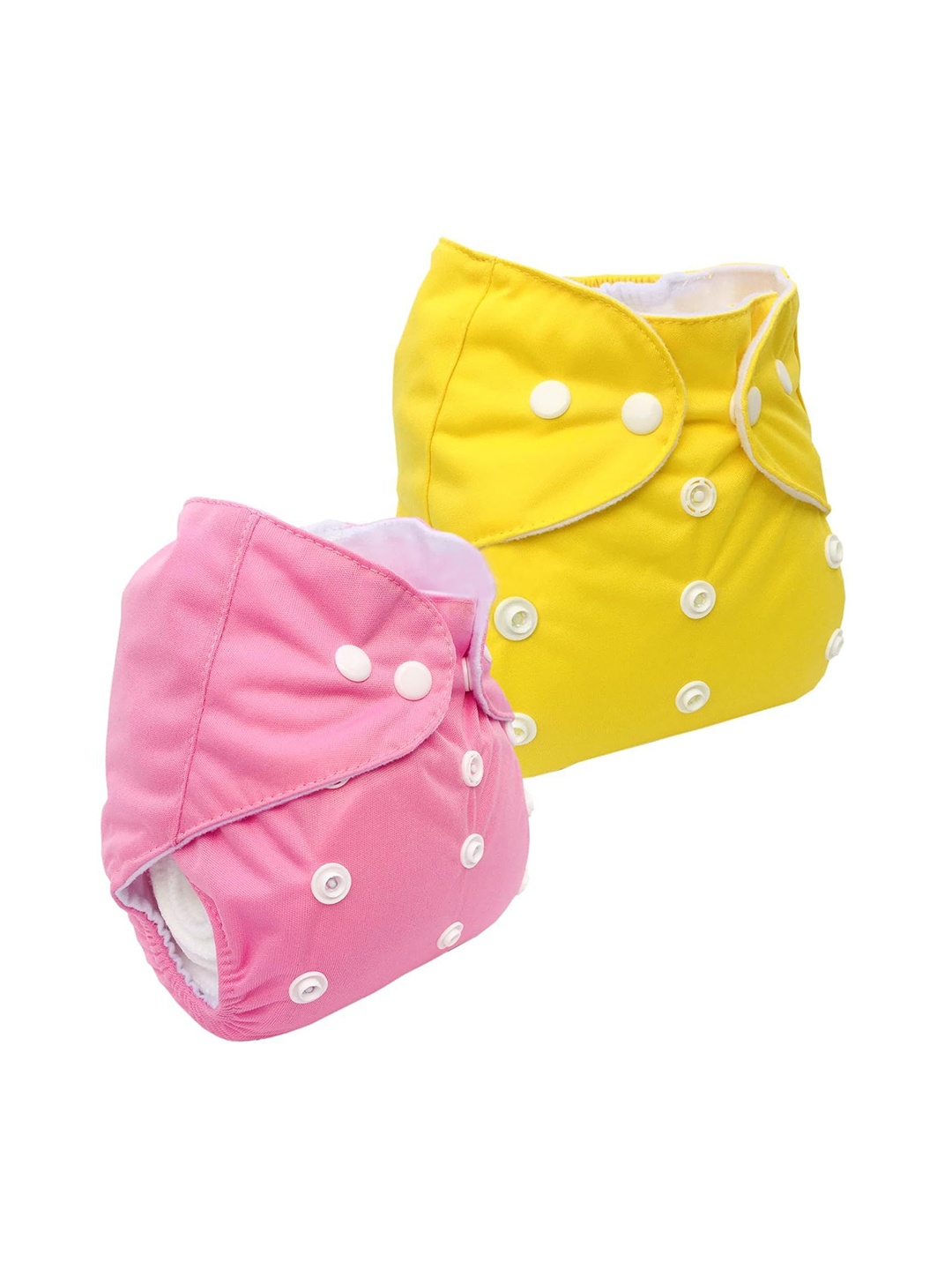 

Kritiu Set Of 2 Reusable Waterproof Cloth Diapers With Insert Pad, Pink
