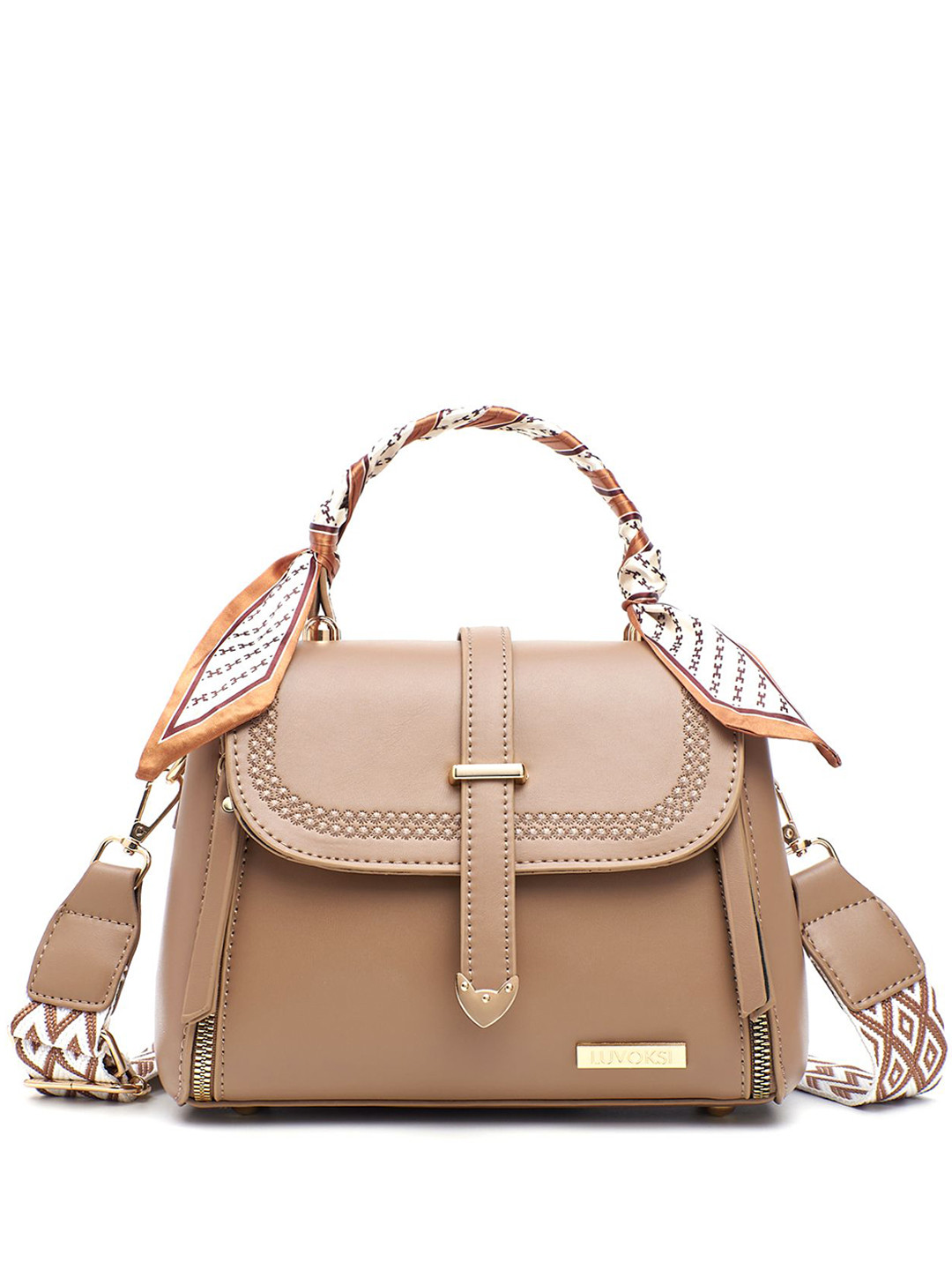 

Luvoksi PU Structured Sling Bag, Beige