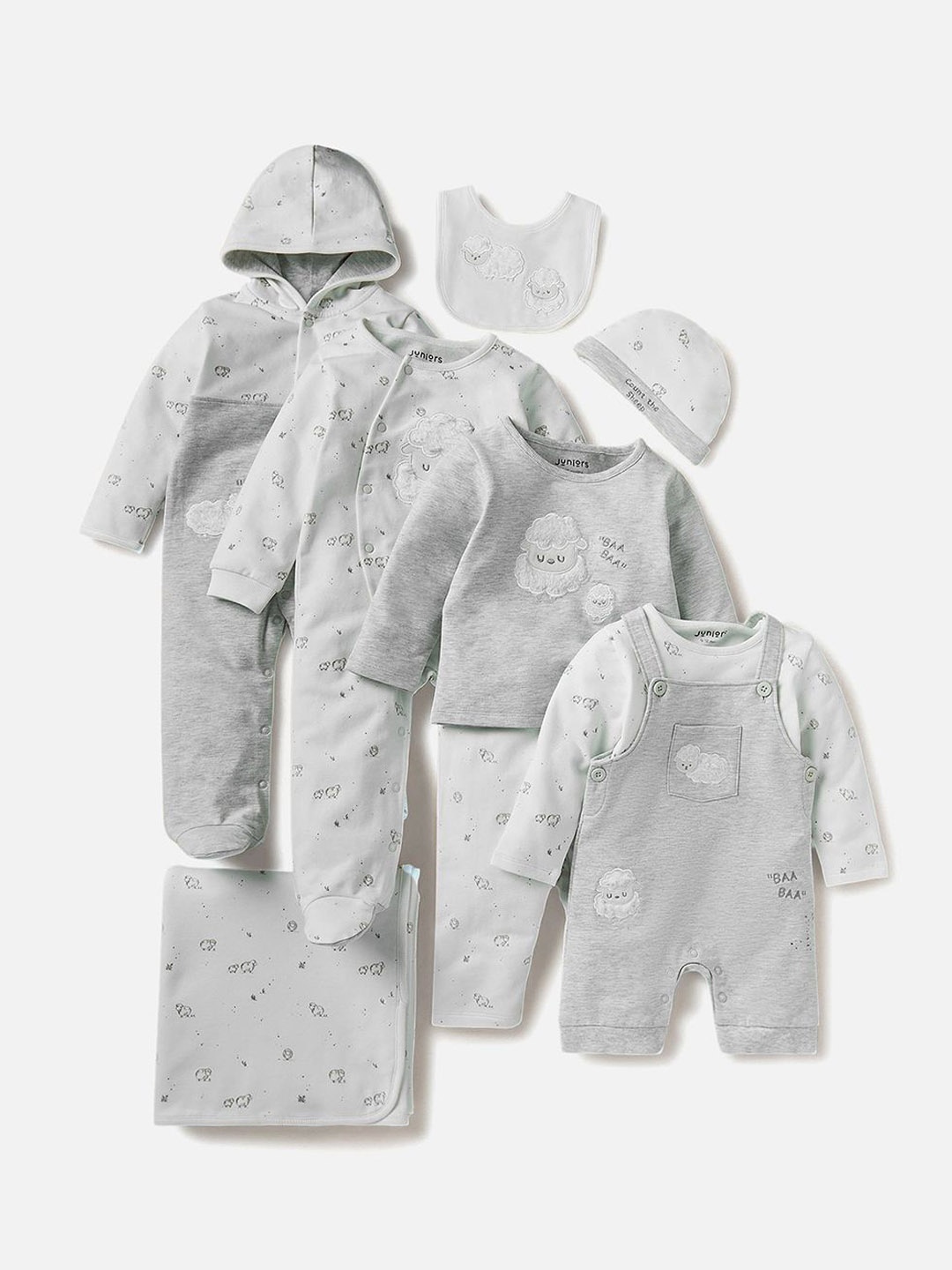 

Juniors by Babyshop Boys Printed Sleepsuit, White