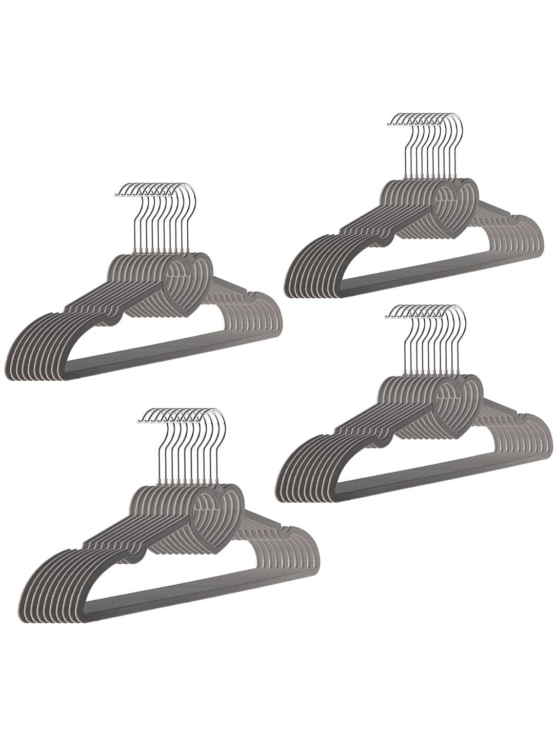 

Kuber Industries 40-Pcs Black Clothes Hangers, Grey