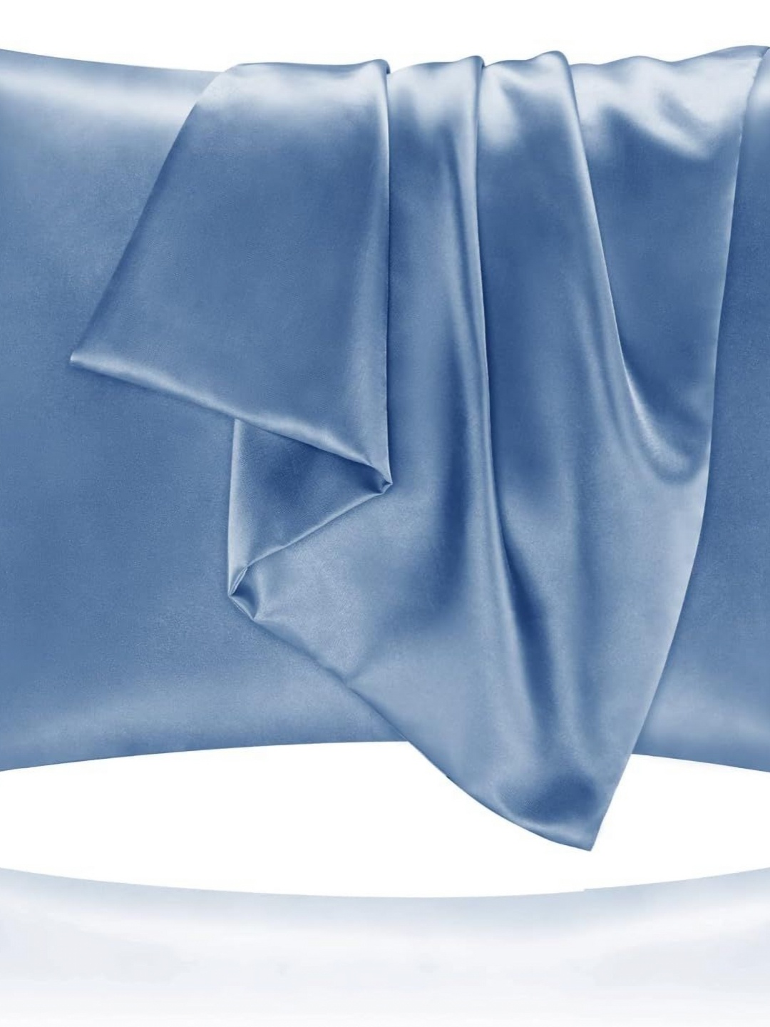 

DEHMAN Blue 2 Pieces Pure Silk Rectangle Pillow Covers