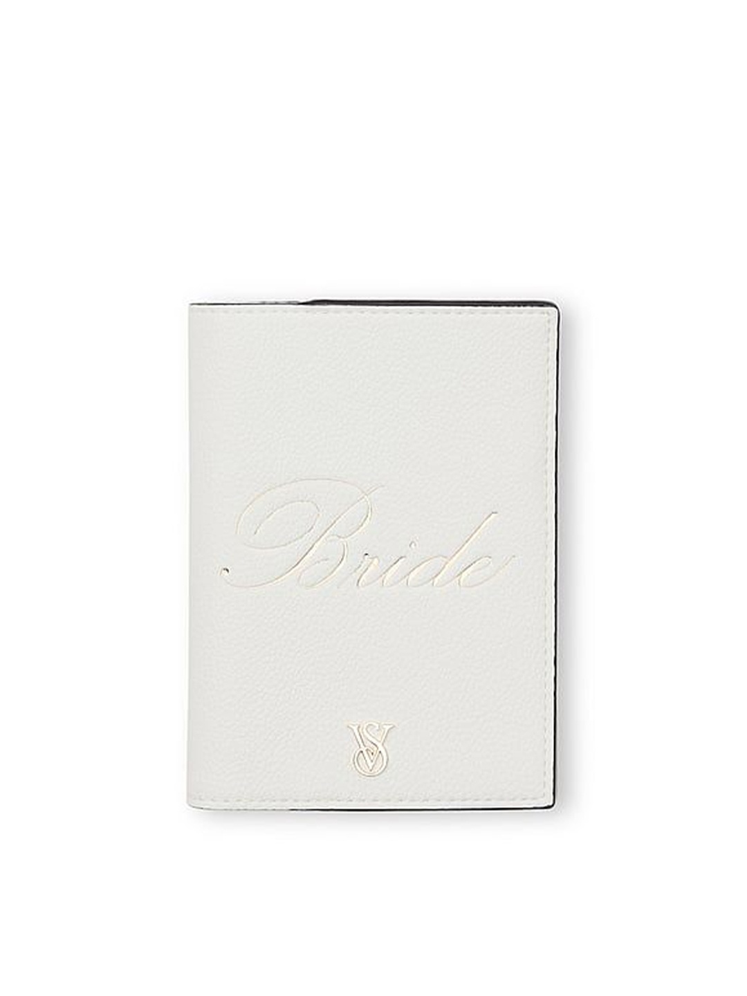 

Victoria's Secret Women Typography PU Passport Holder, White