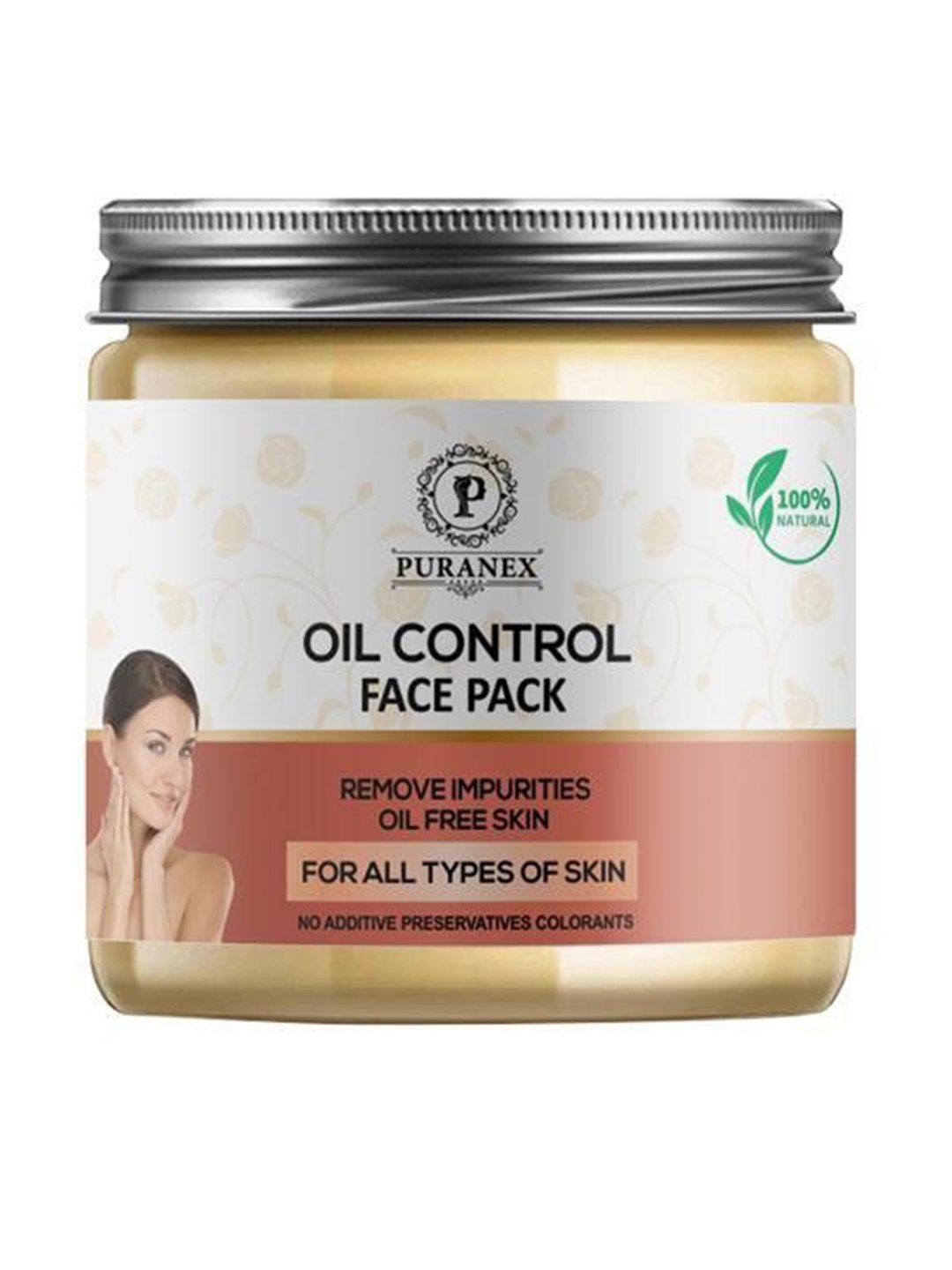 

Puranex 100% Natural Oil Control Face Pack For Oil Control - 100 g, White