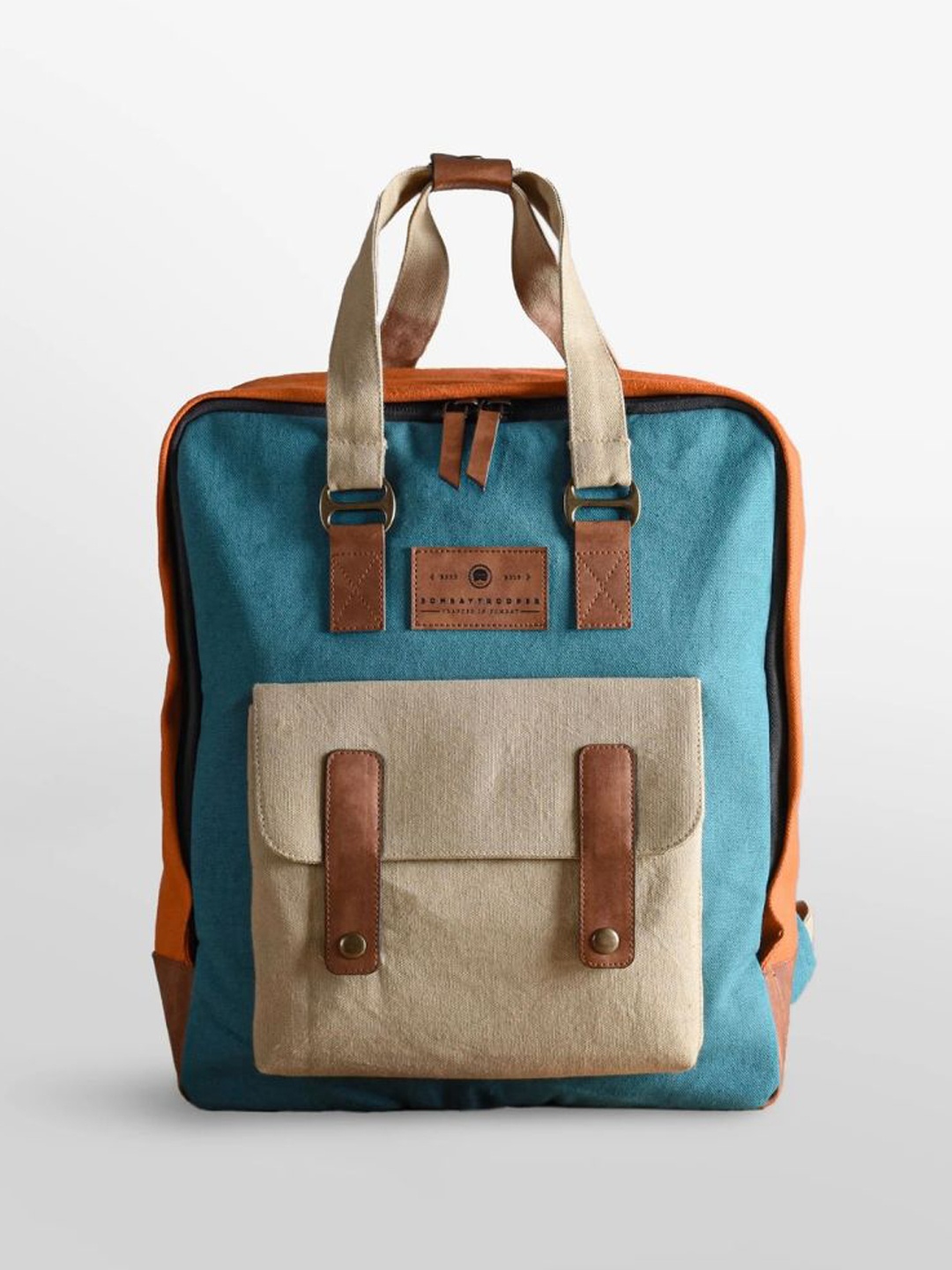 

BOMBAY TROOPER Men Colourblocked Backpack, Orange