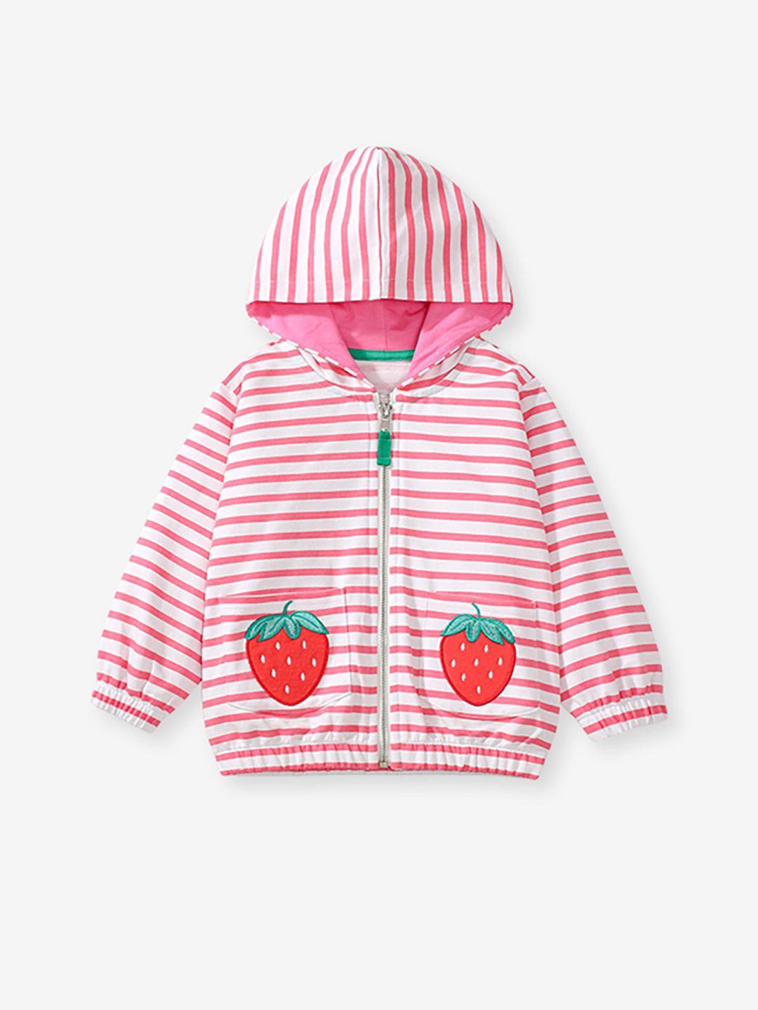 

JC SPARKLE Girls Striped Hood Cotton T-shirt, Pink