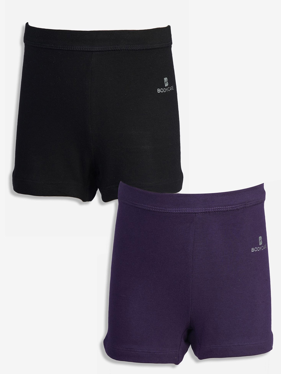 

Bodycare Kids Girls Pack Of 2 Cotton Regular Fit Shorts, Purple
