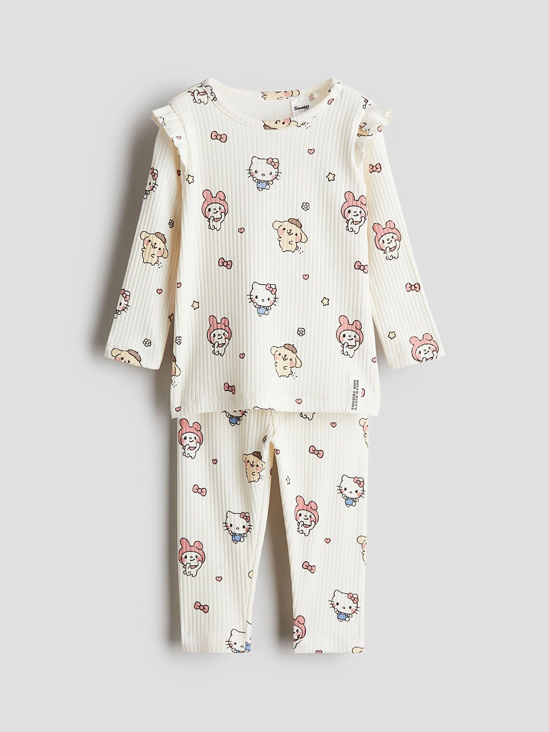 

H&M Printed Jersey Pyjamas, White