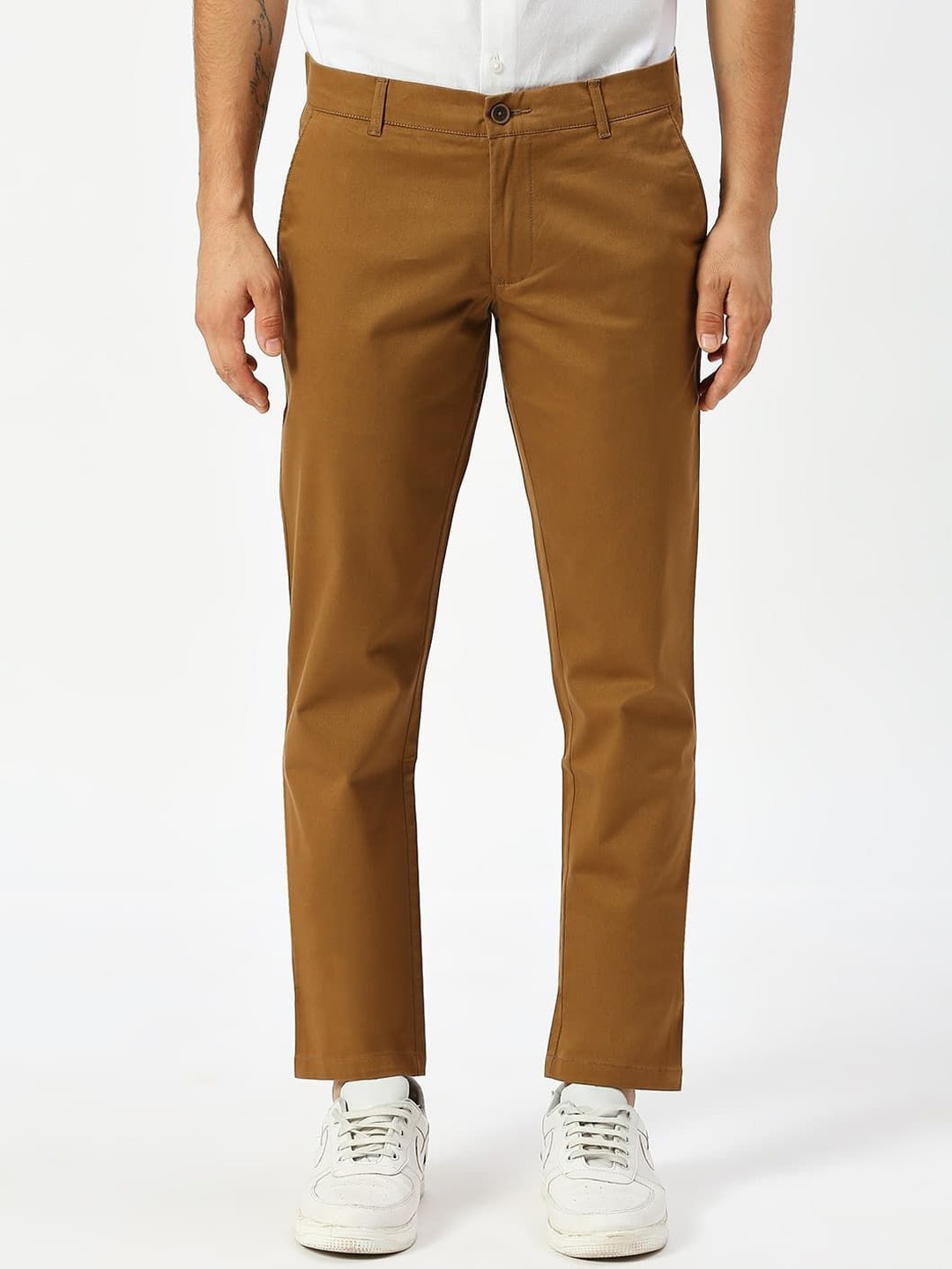 

Basics Men Tapered Fit Trousers, Khaki