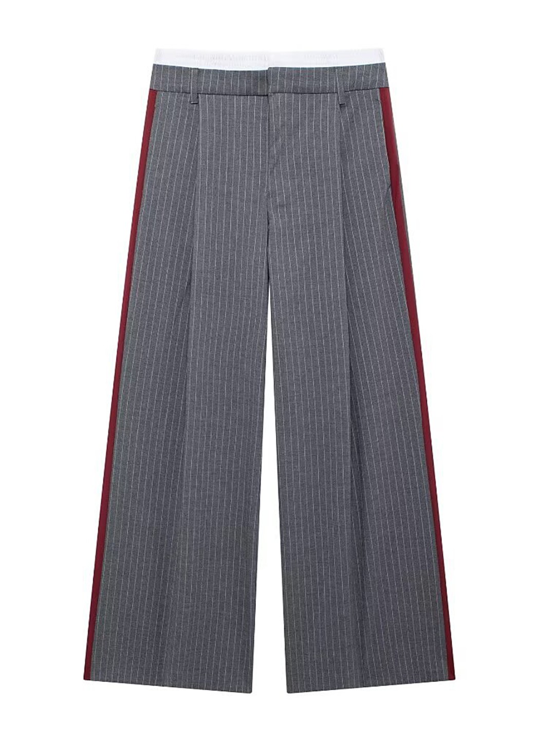 

LULU & SKY Women Striped Loose Fit High-Rise Trousers, Multi