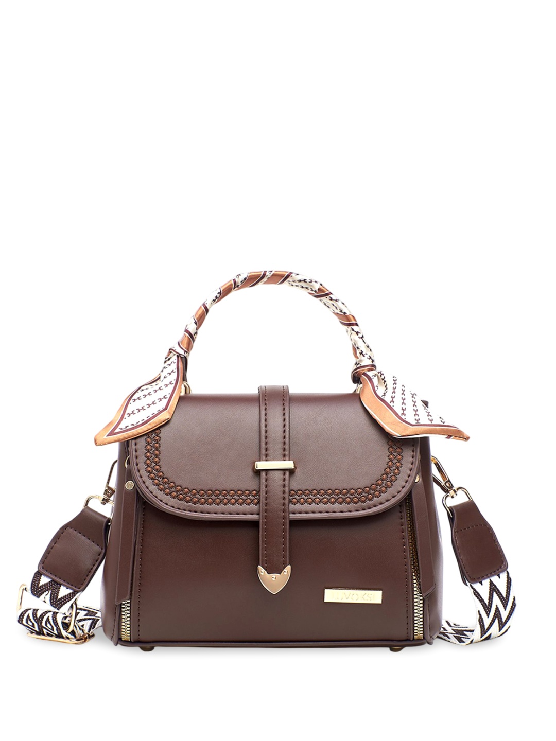 

Luvoksi PU Structured Sling Bag, Brown