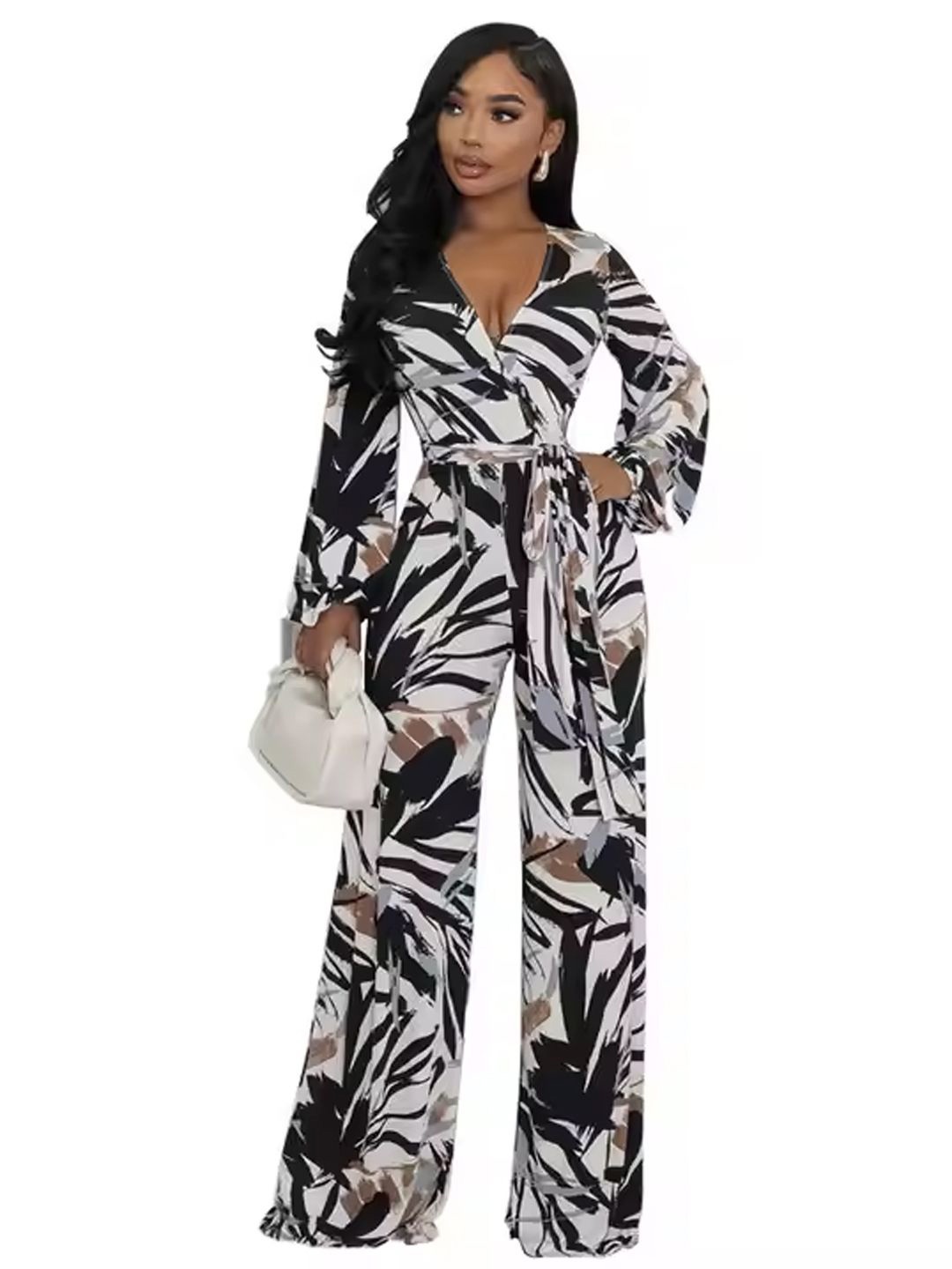 

StyleCast Women Printed Basic Jumpsuit, Black