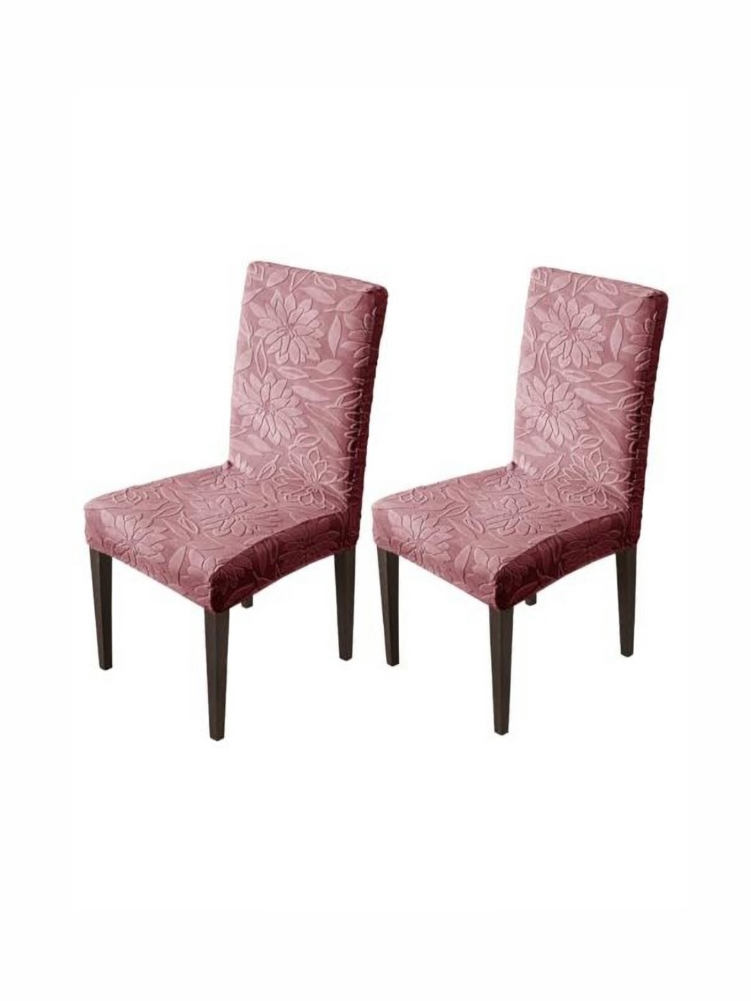 

HOUSE OF QUIRK Maroon 2 Pieces Floral Dining Chair Covers