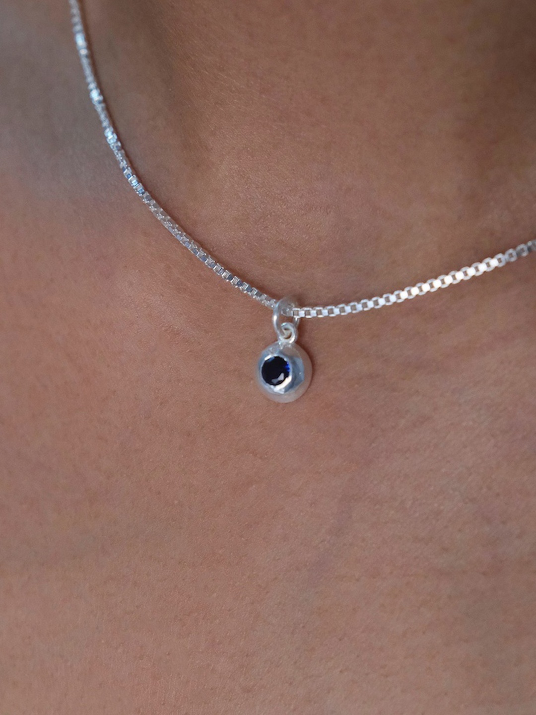 

Anushka Jain Jewellery 925 Sterling Silver Silver-Plated Cubic Zirconia Pendant With Chain, Gold