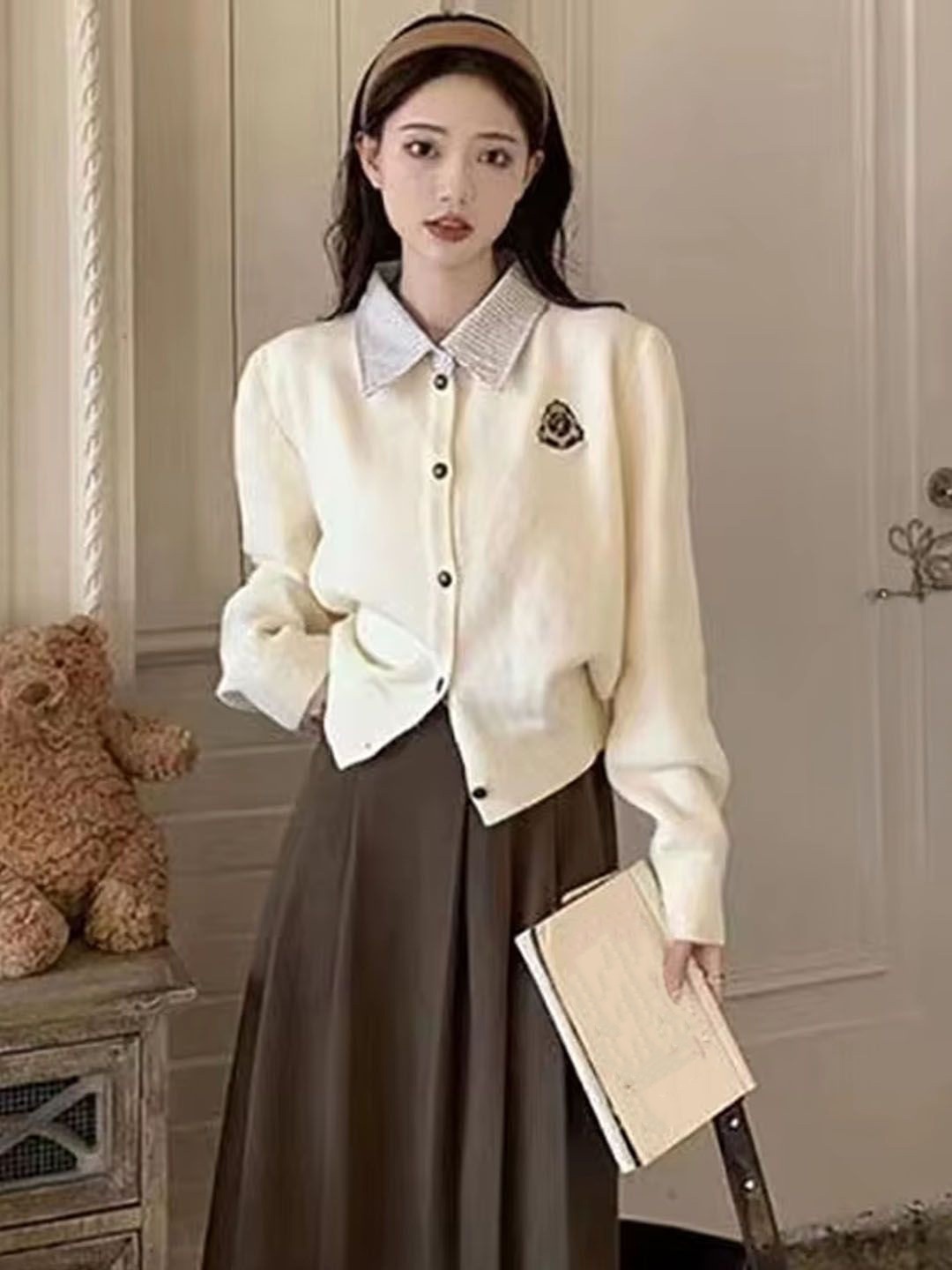 

StyleCast Women Woollen Cardigan, Beige