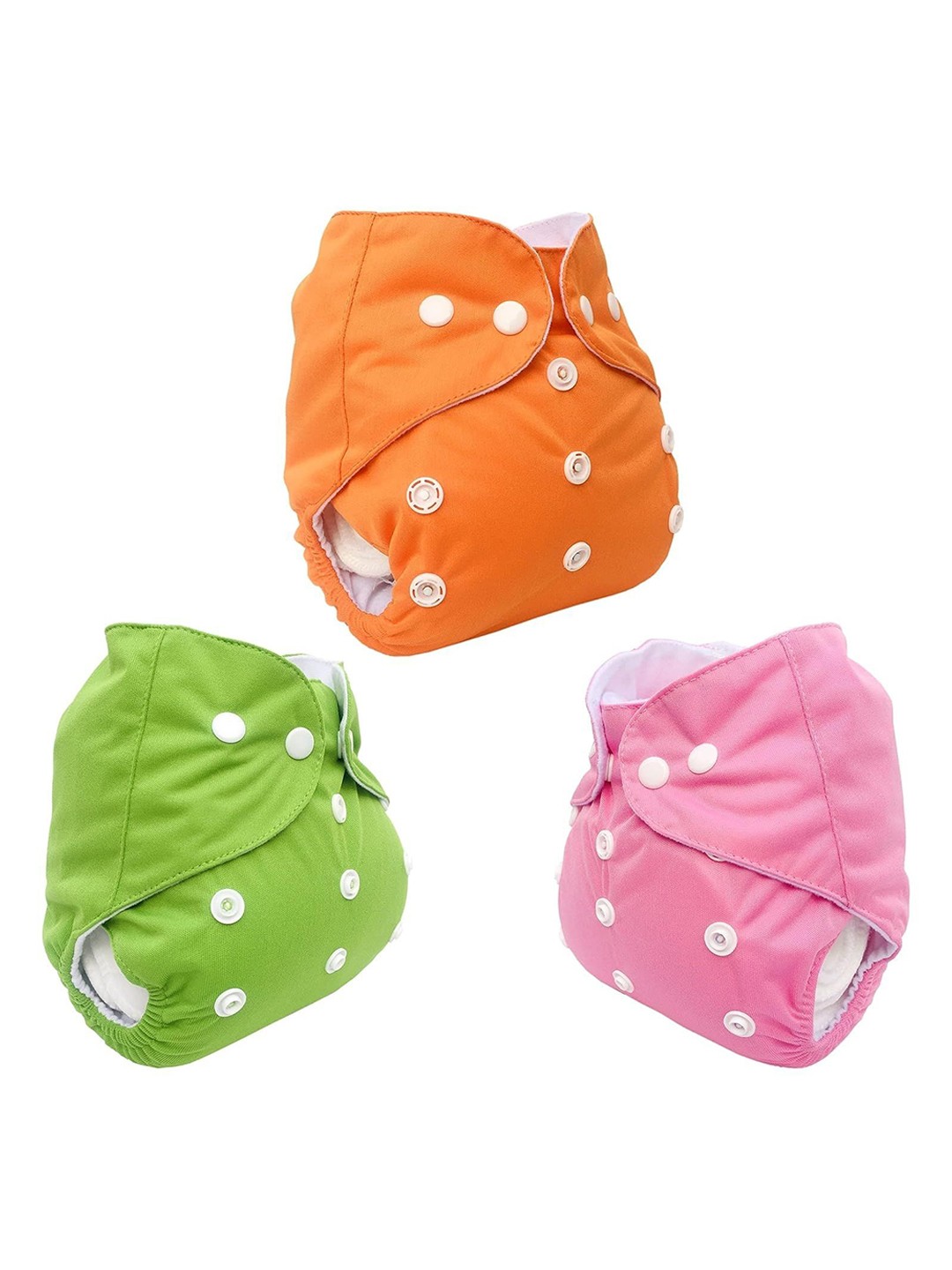 

Kritiu Kids Set Of 3 Reusable Waterproof Cloth Diapers, Pink